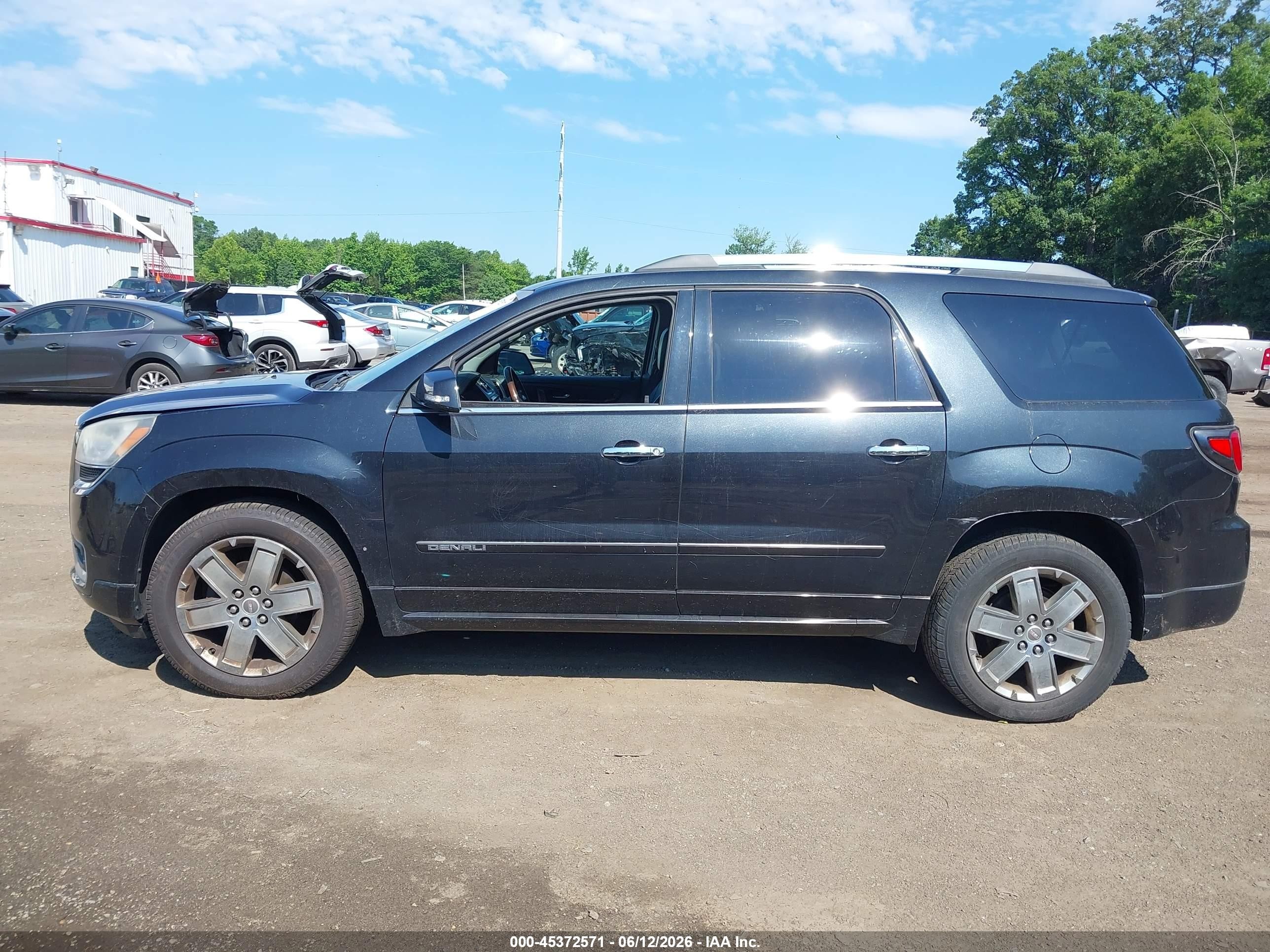 2013 Gmc Acadia Denali Black vin: 1GKKVTKDXDJ260602
