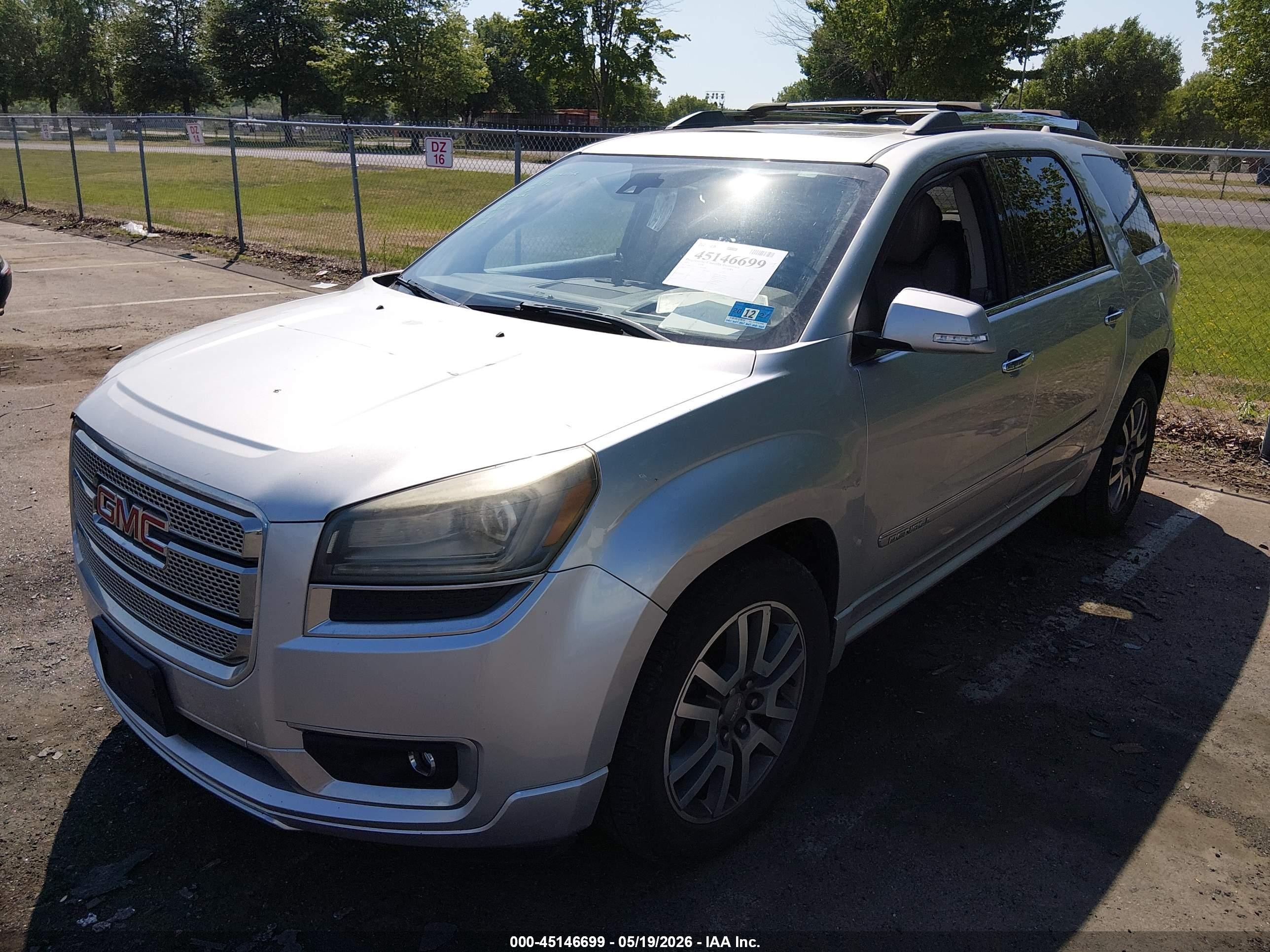 2014 Gmc Acadia Denali Silver vin: 1GKKVTKDXEJ162168