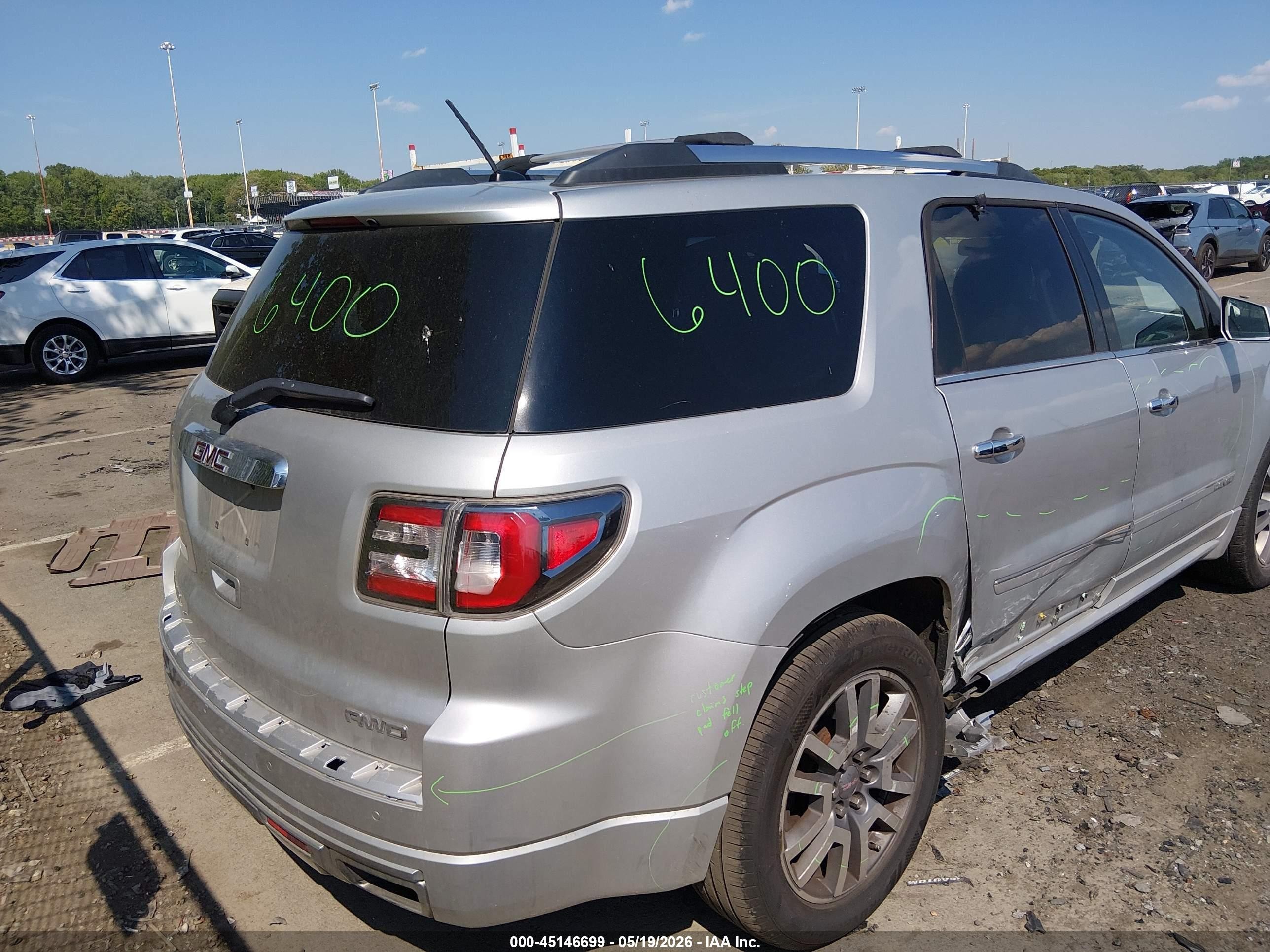 2014 Gmc Acadia Denali Silver vin: 1GKKVTKDXEJ162168