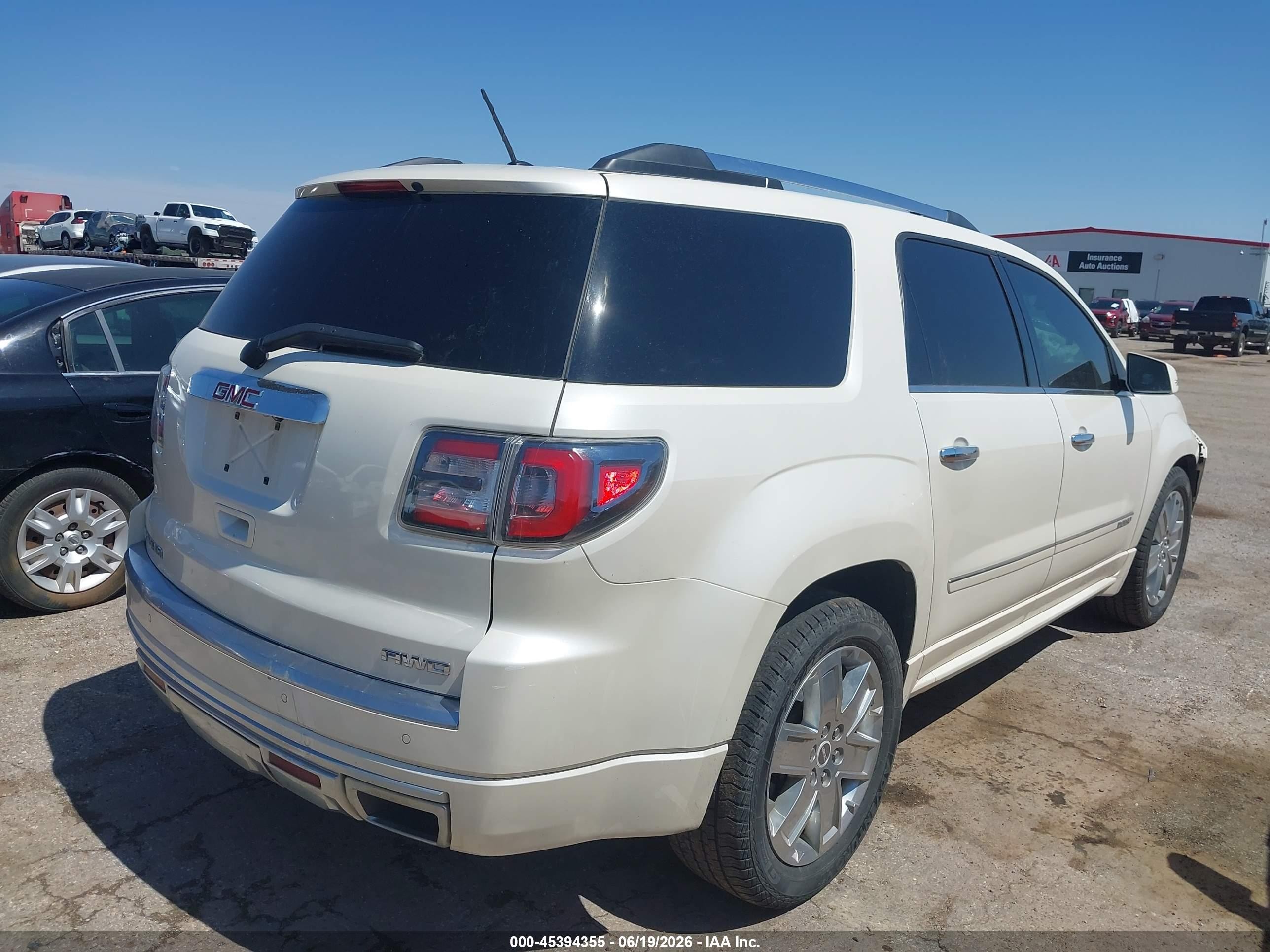 2014 Gmc Acadia Denali White vin: 1GKKVTKDXEJ177768