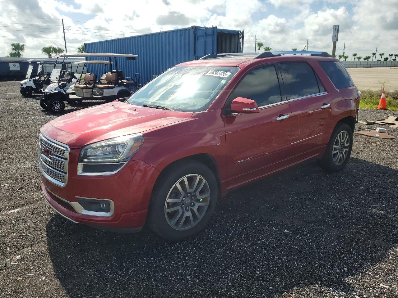 2014 Gmc Acadia Denali Red vin: 1GKKVTKDXEJ201499