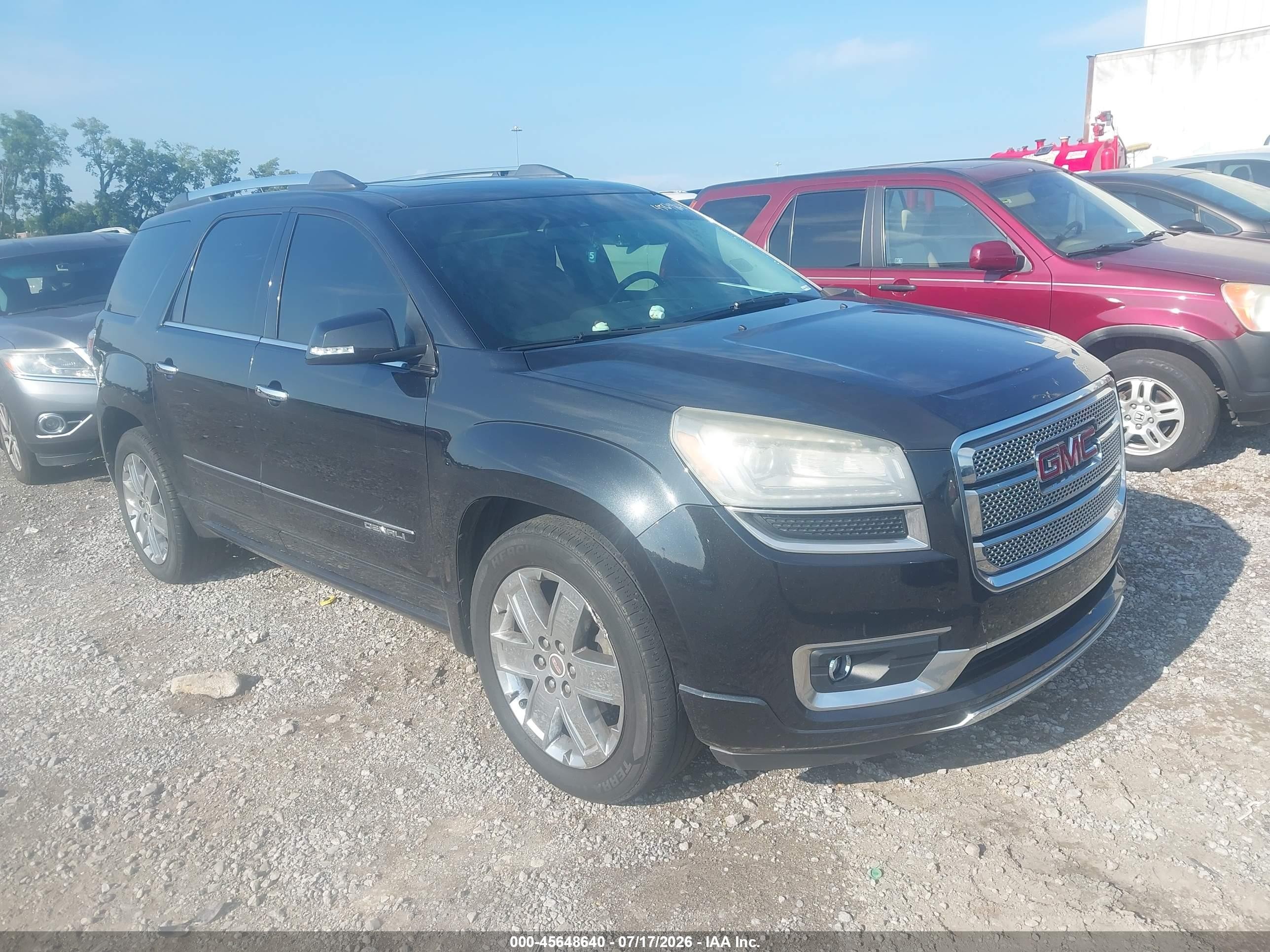 2015 Gmc Acadia Denali Black vin: 1GKKVTKDXFJ244502
