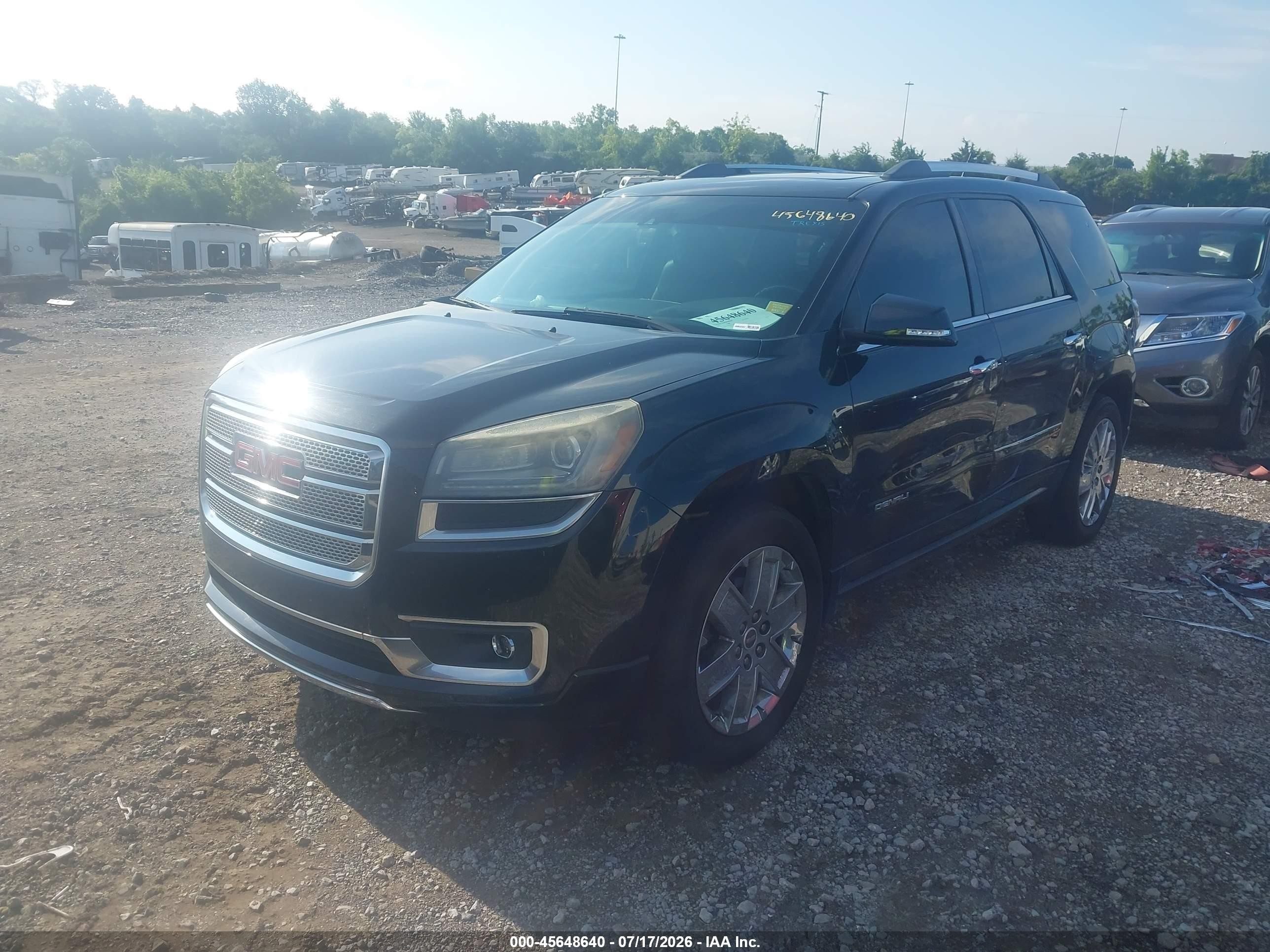 2015 Gmc Acadia Denali Black vin: 1GKKVTKDXFJ244502