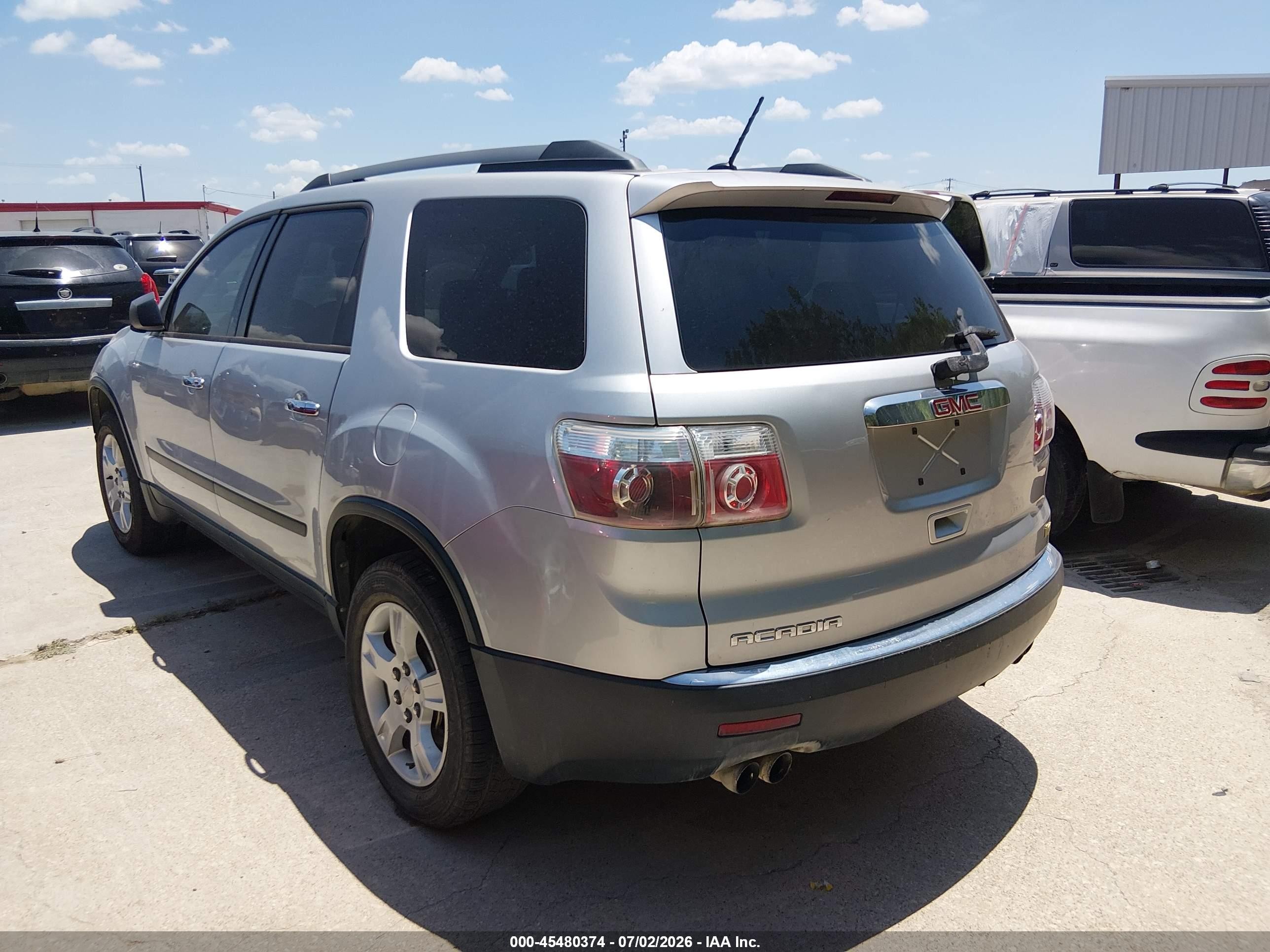 2010 Gmc Acadia Sl Silver vin: 1GKLRKED3AJ228861