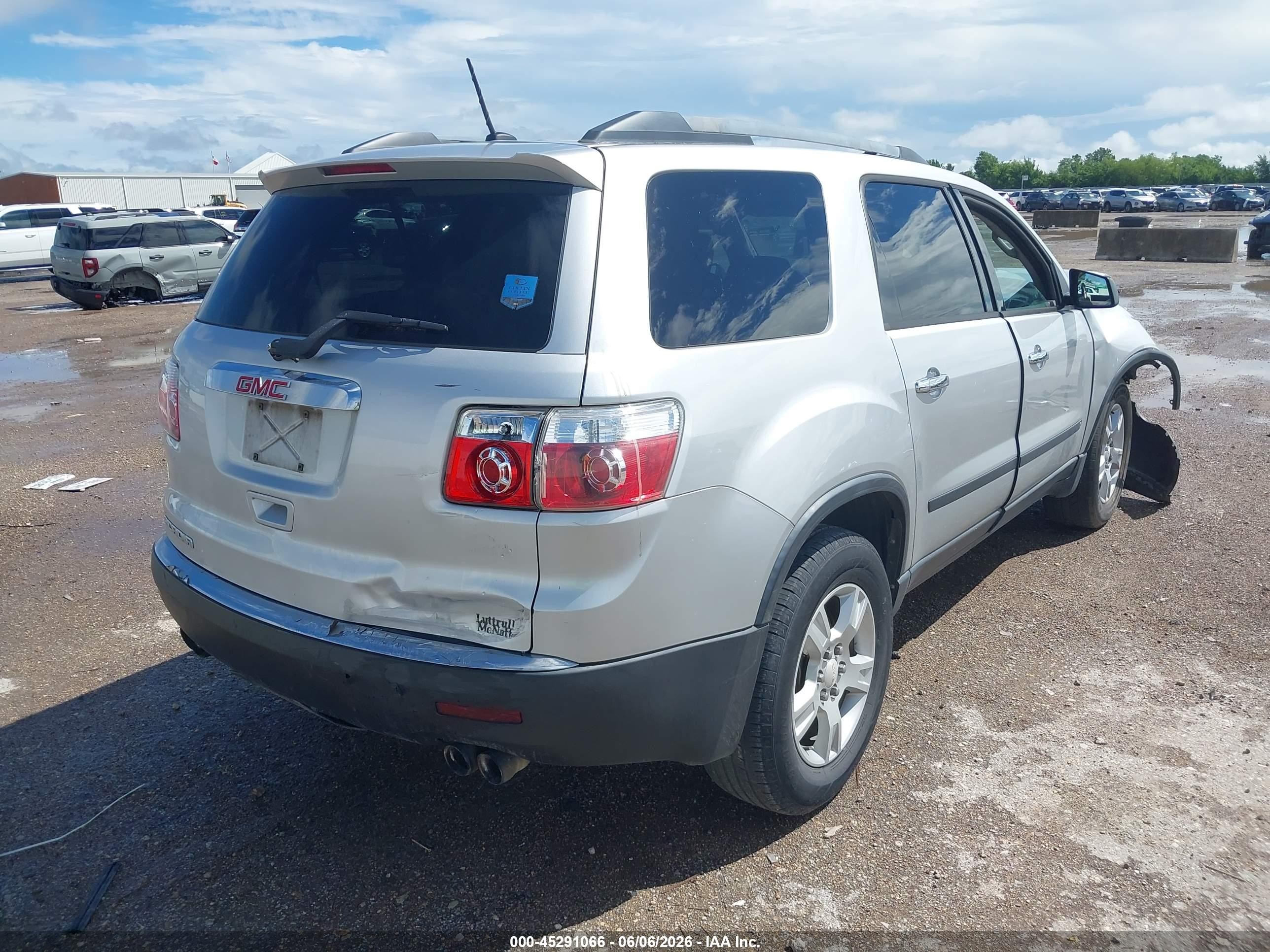 2010 Gmc Acadia Sl Серебряный vin: 1GKLRKED8AJ107775