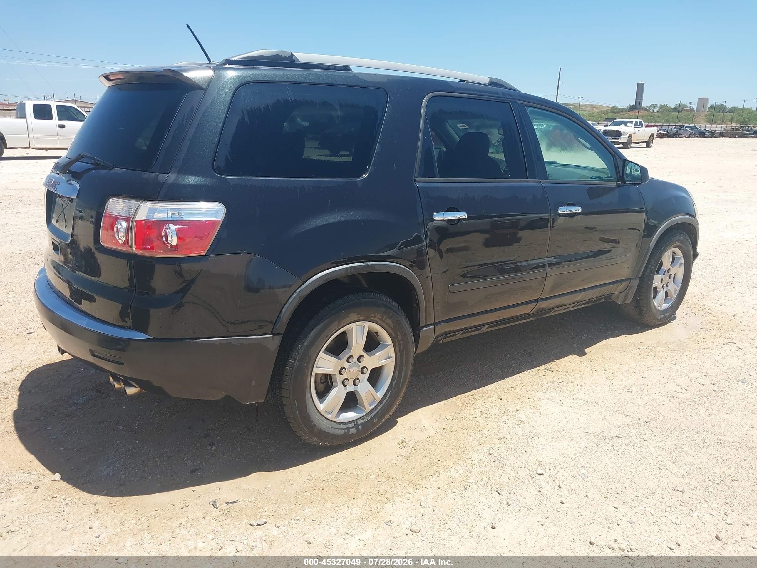 2010 Gmc Acadia Sl Черный vin: 1GKLRKED8AJ257000