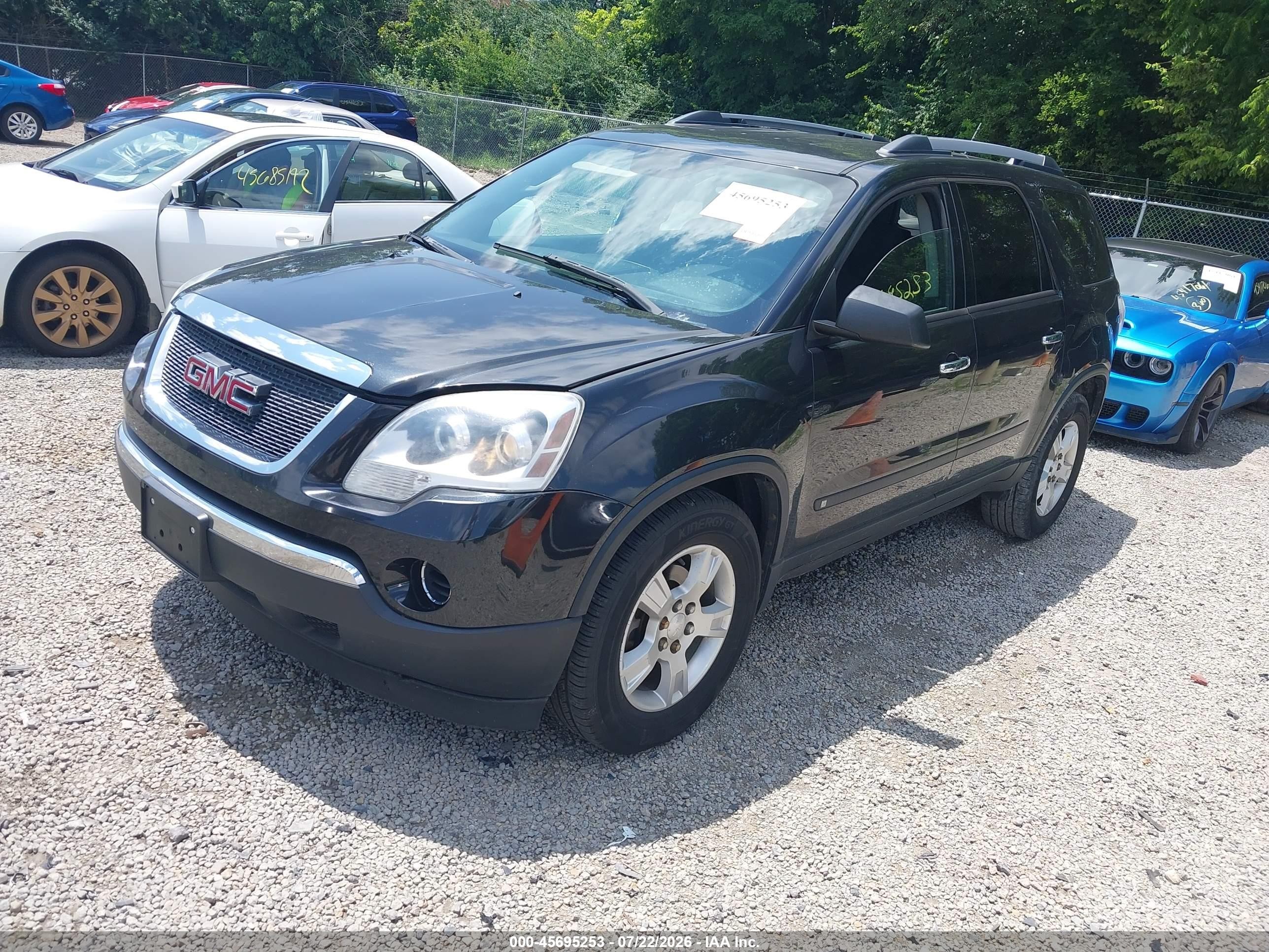 2010 Gmc Acadia Sl Black vin: 1GKLRKEDXAJ152605