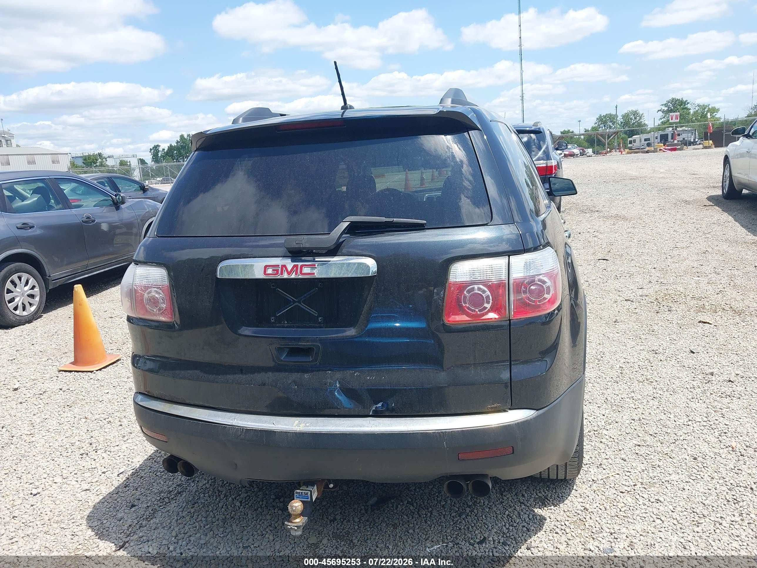 2010 Gmc Acadia Sl Black vin: 1GKLRKEDXAJ152605