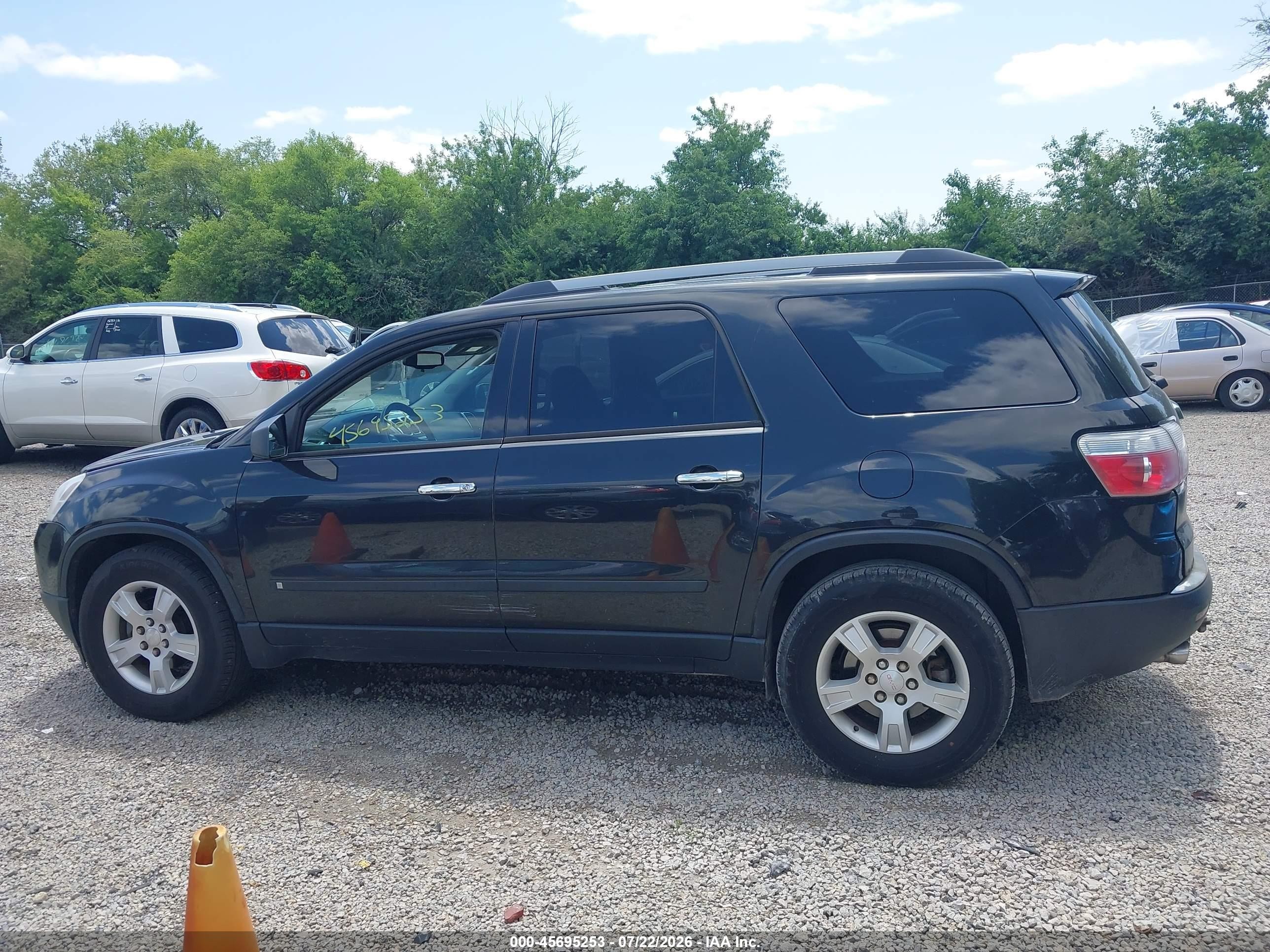 2010 Gmc Acadia Sl Black vin: 1GKLRKEDXAJ152605