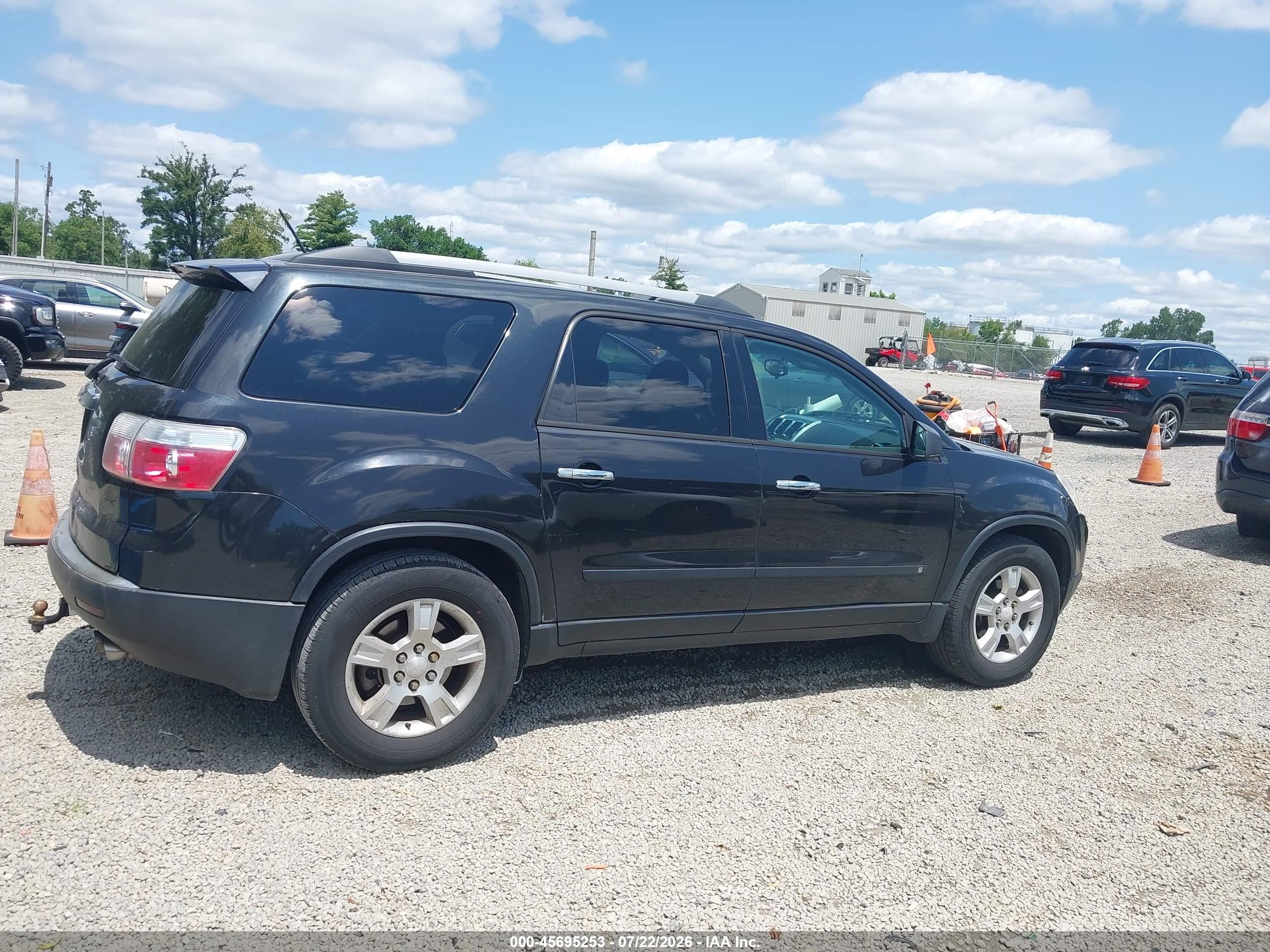 2010 Gmc Acadia Sl Black vin: 1GKLRKEDXAJ152605