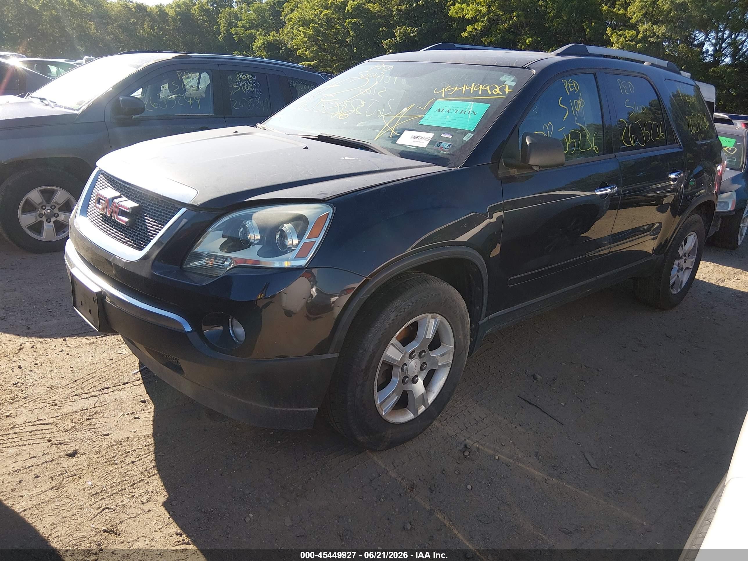 2010 Gmc Acadia Sle Black vin: 1GKLRLED3AJ194913