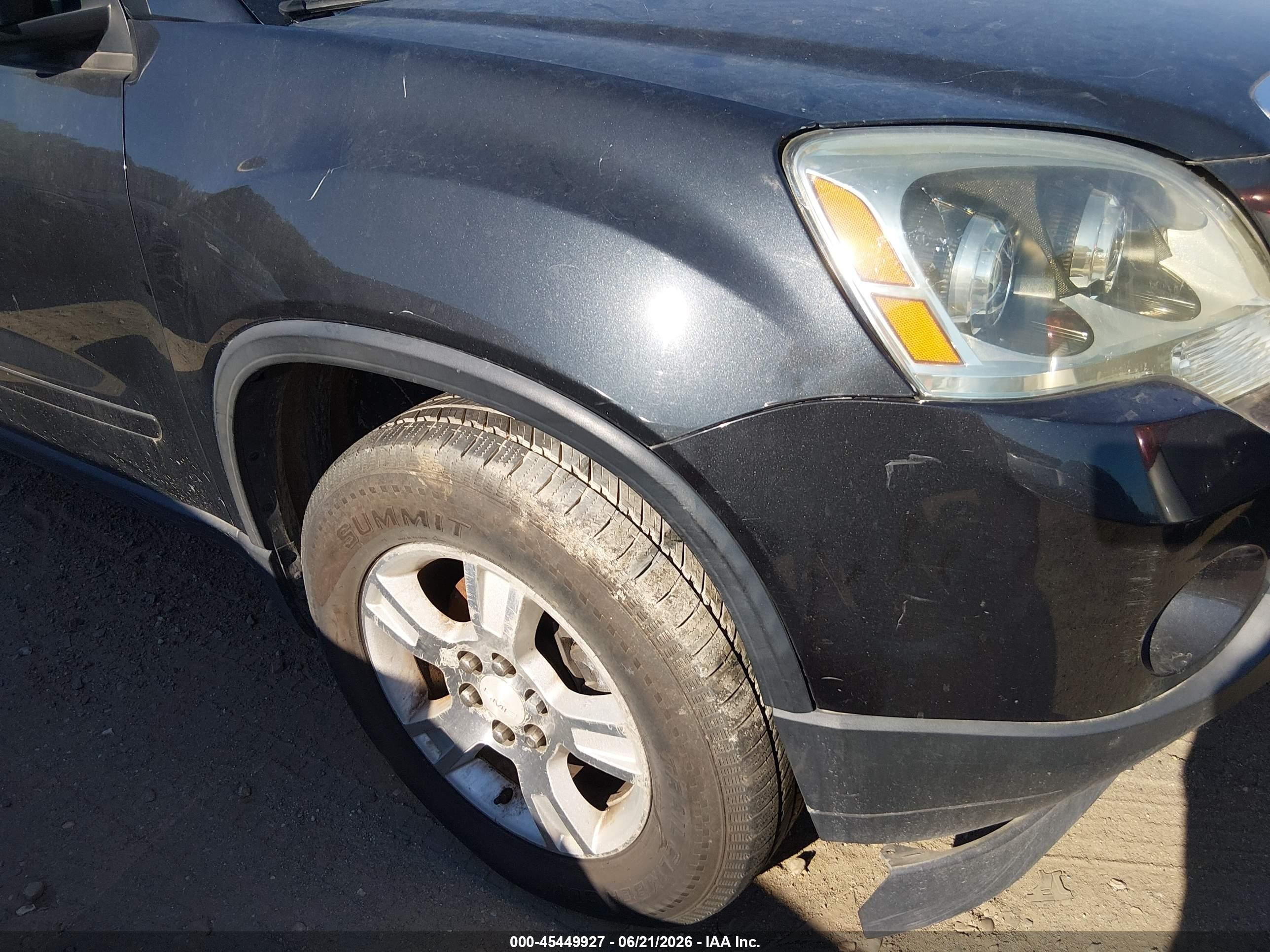 2010 Gmc Acadia Sle Black vin: 1GKLRLED3AJ194913