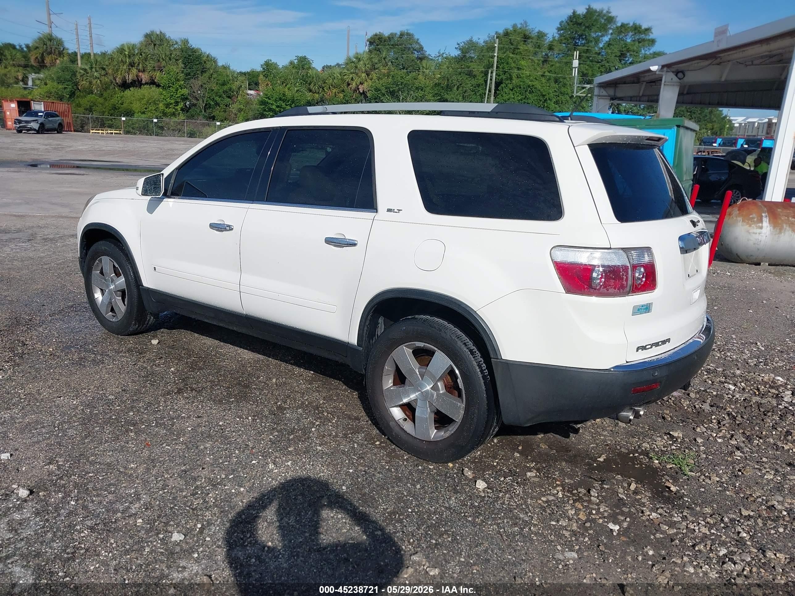 2010 Gmc Acadia Slt-1 White vin: 1GKLRMED0AJ130334