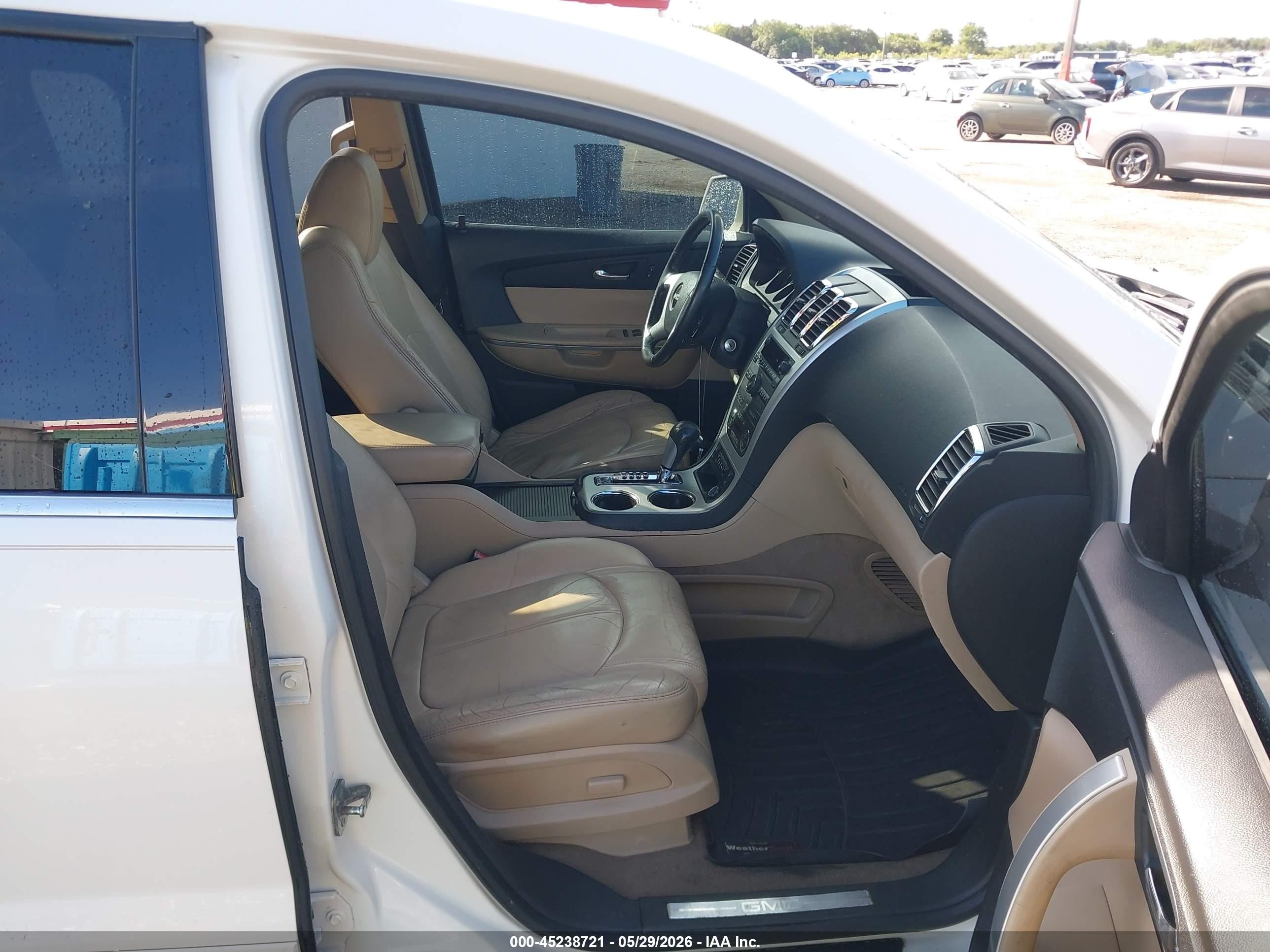 2010 Gmc Acadia Slt-1 White vin: 1GKLRMED0AJ130334