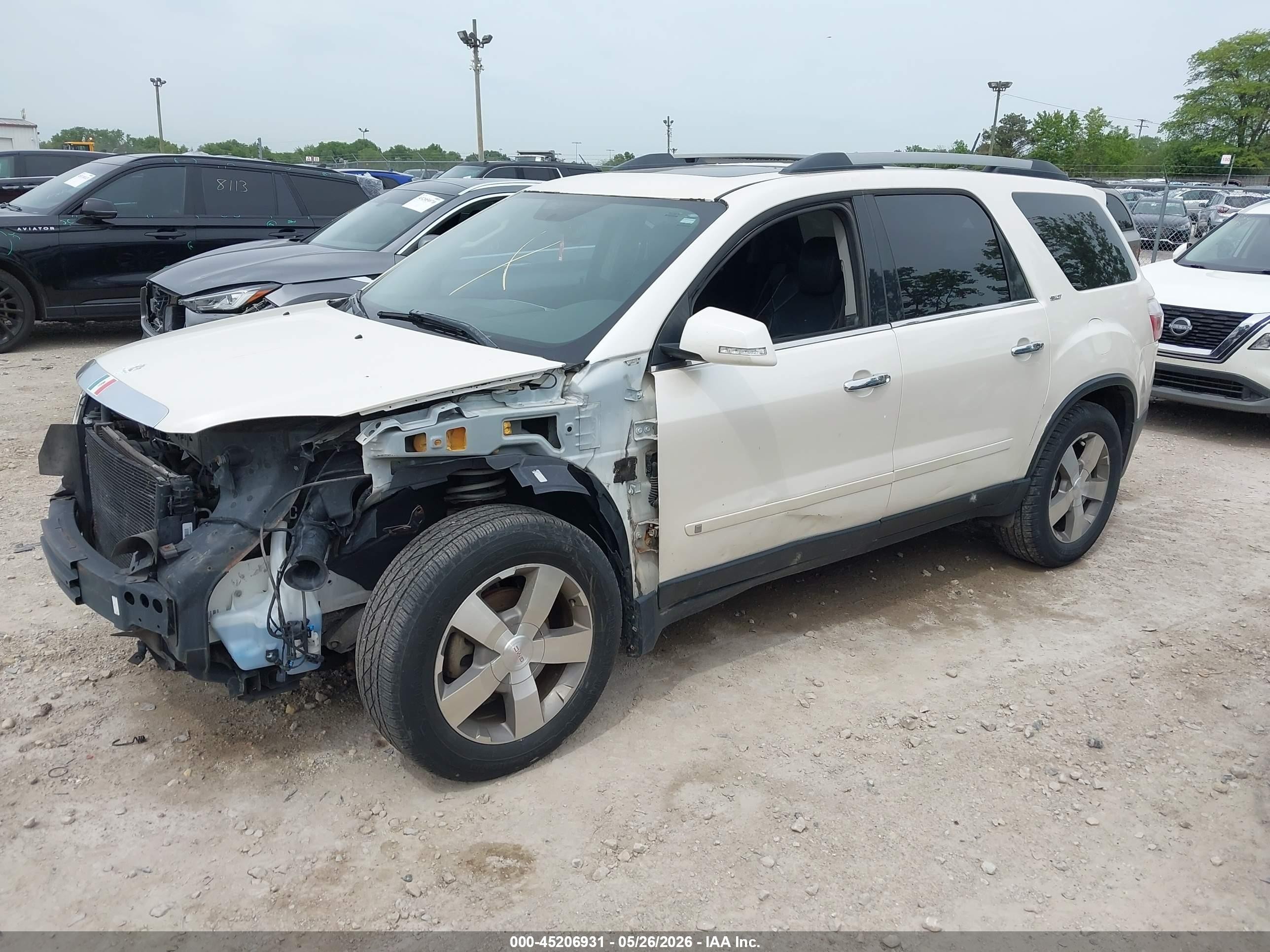 2010 Gmc Acadia Slt-1 White vin: 1GKLRMED0AJ162247
