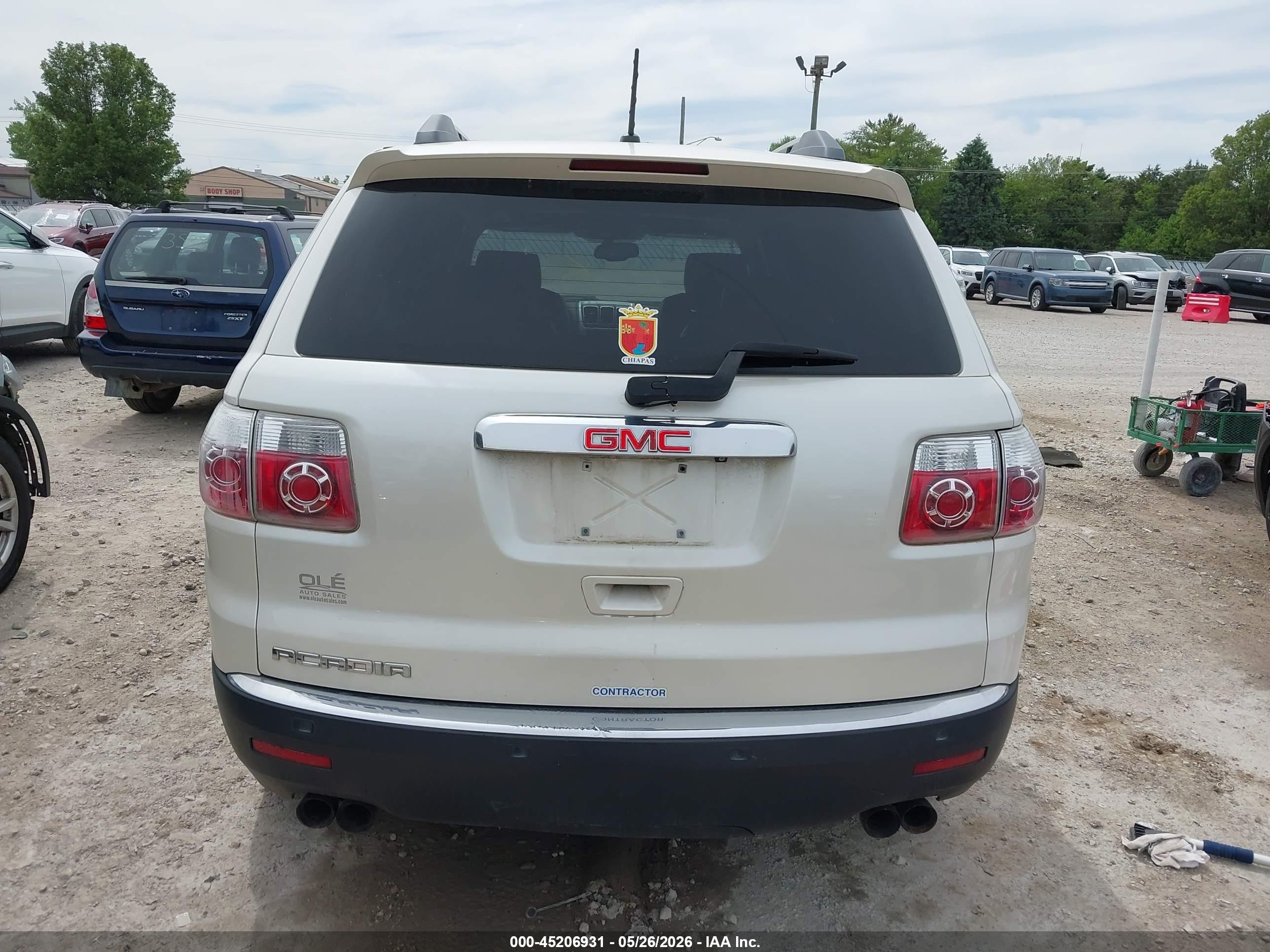 2010 Gmc Acadia Slt-1 White vin: 1GKLRMED0AJ162247
