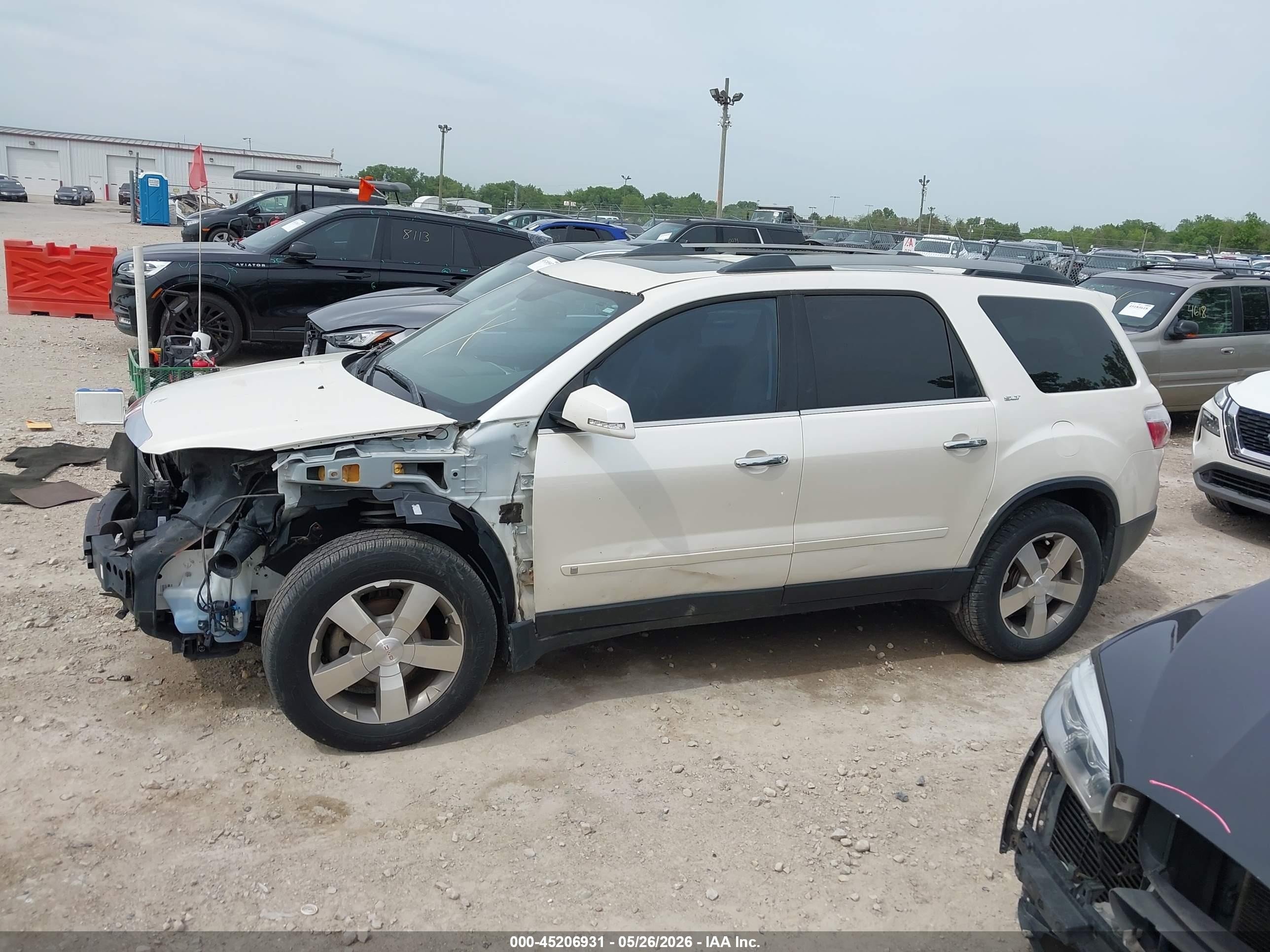 2010 Gmc Acadia Slt-1 White vin: 1GKLRMED0AJ162247