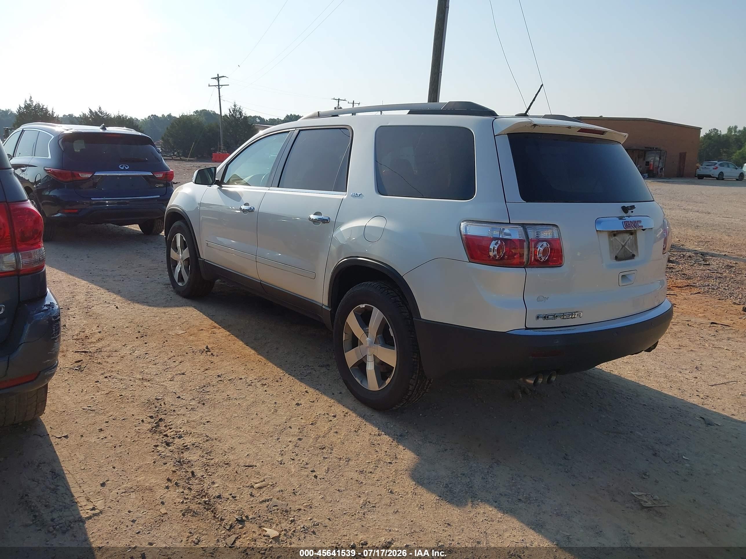 2010 Gmc Acadia Slt-1 Белый vin: 1GKLRMED1AJ144601