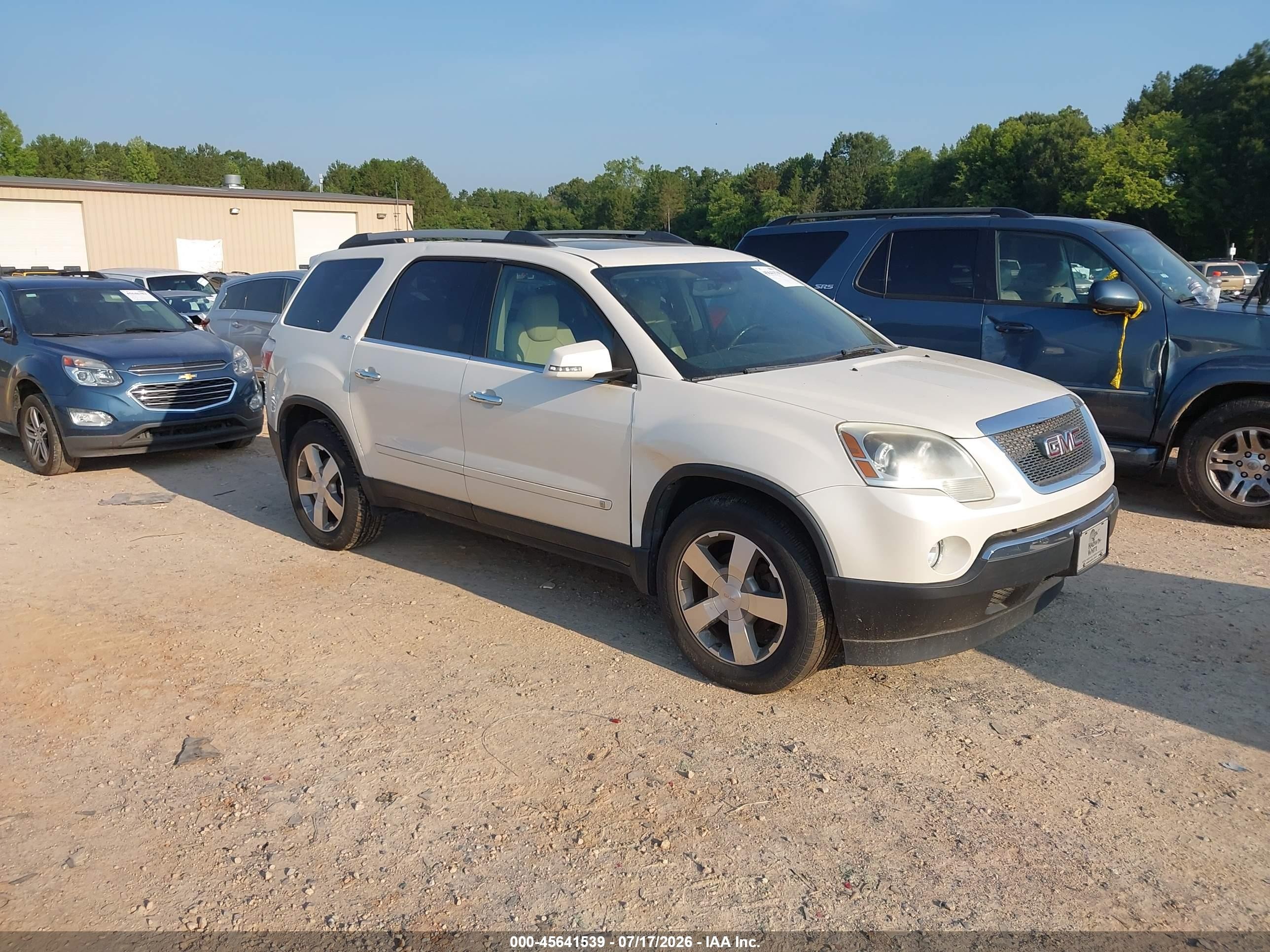 2010 Gmc Acadia Slt-1 Белый vin: 1GKLRMED1AJ144601