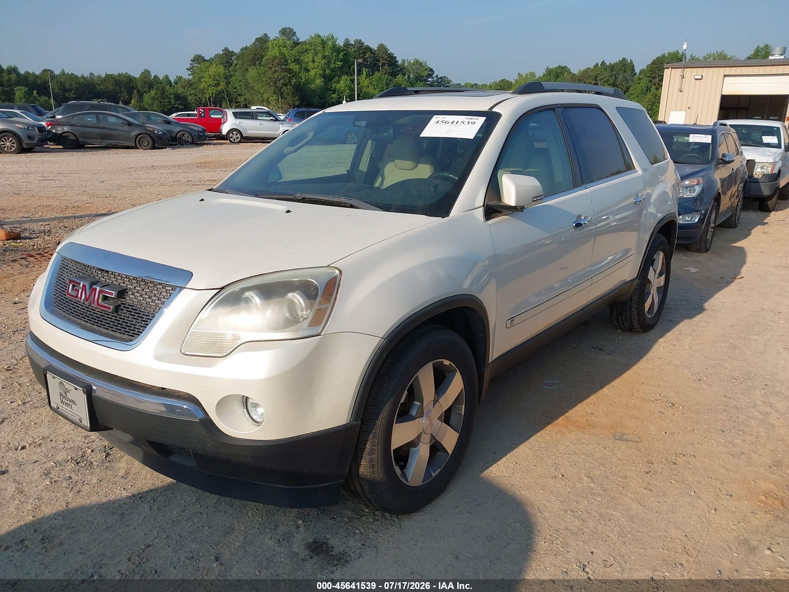2010 Gmc Acadia Slt-1 Белый vin: 1GKLRMED1AJ144601