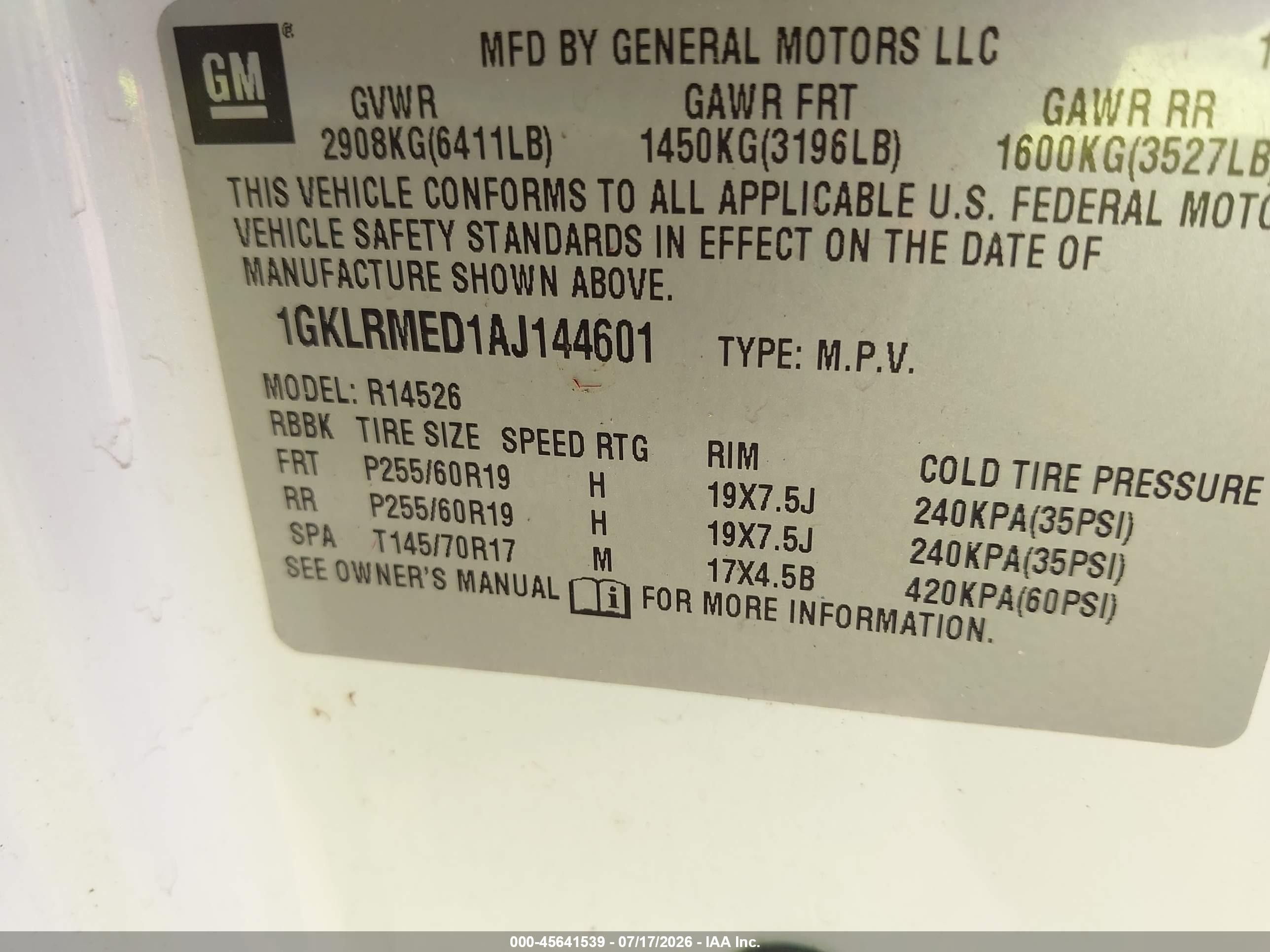2010 Gmc Acadia Slt-1 Белый vin: 1GKLRMED1AJ144601