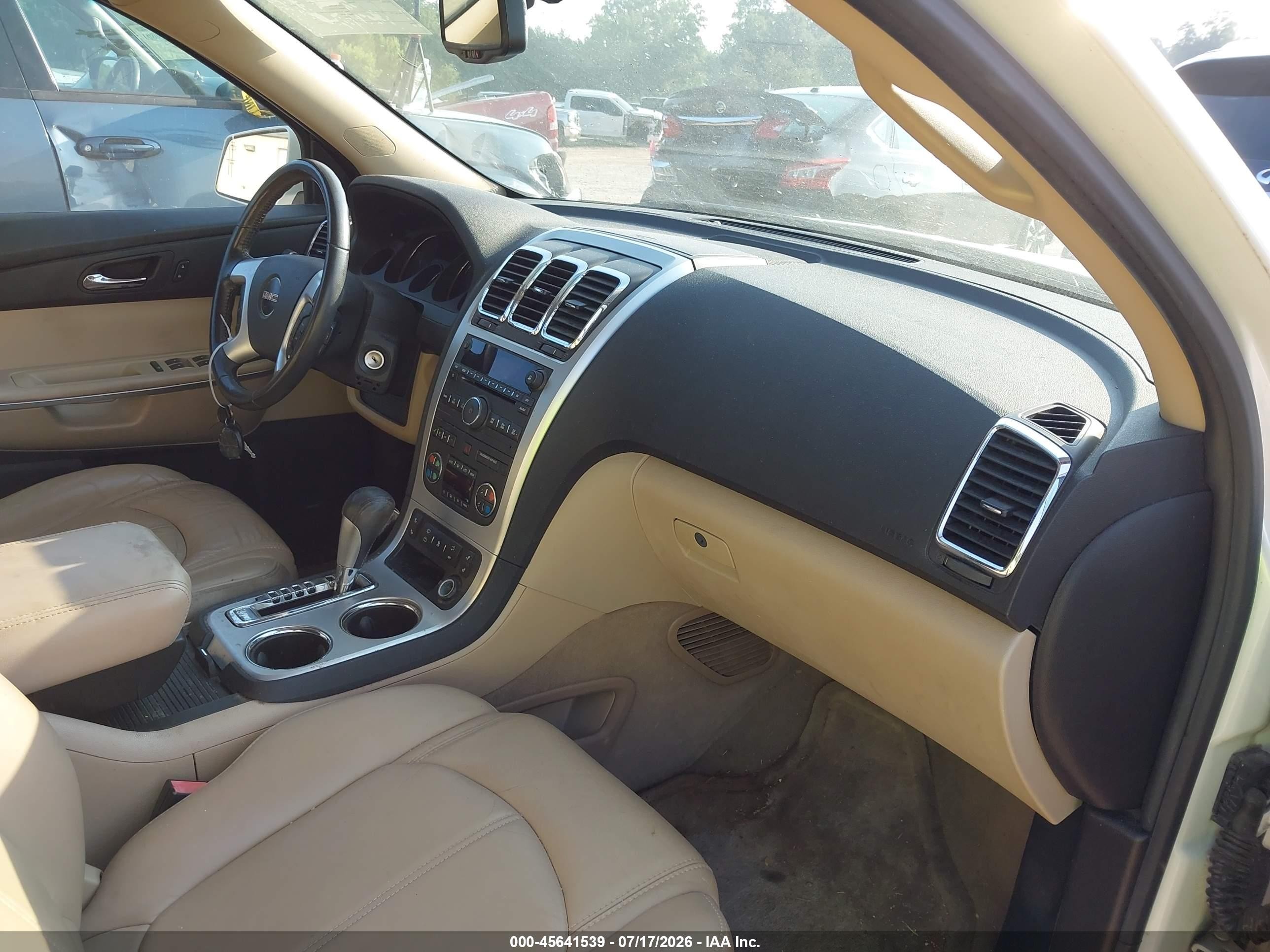2010 Gmc Acadia Slt-1 Белый vin: 1GKLRMED1AJ144601