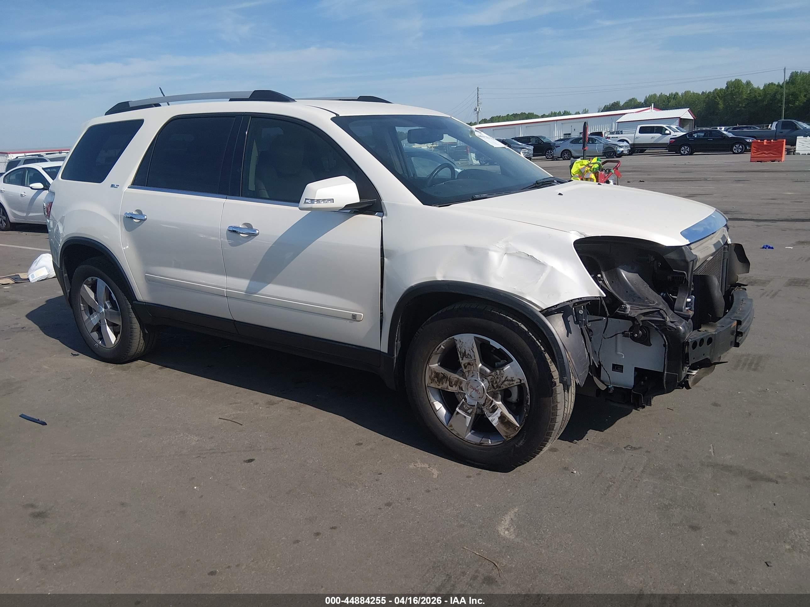 2010 Gmc Acadia Slt-1 White vin: 1GKLRMED1AJ178506