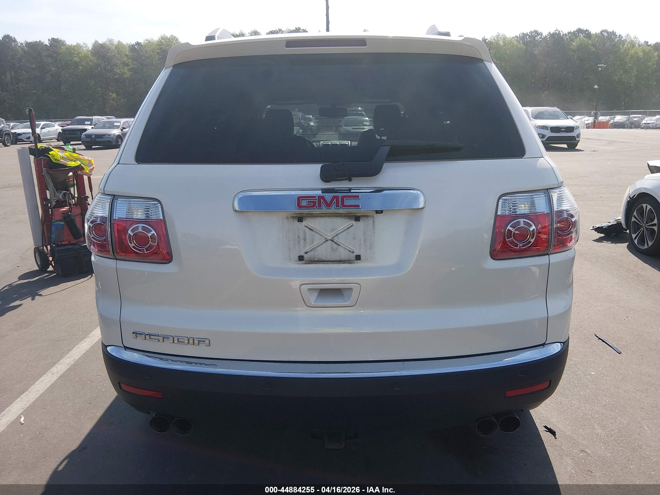 2010 Gmc Acadia Slt-1 White vin: 1GKLRMED1AJ178506
