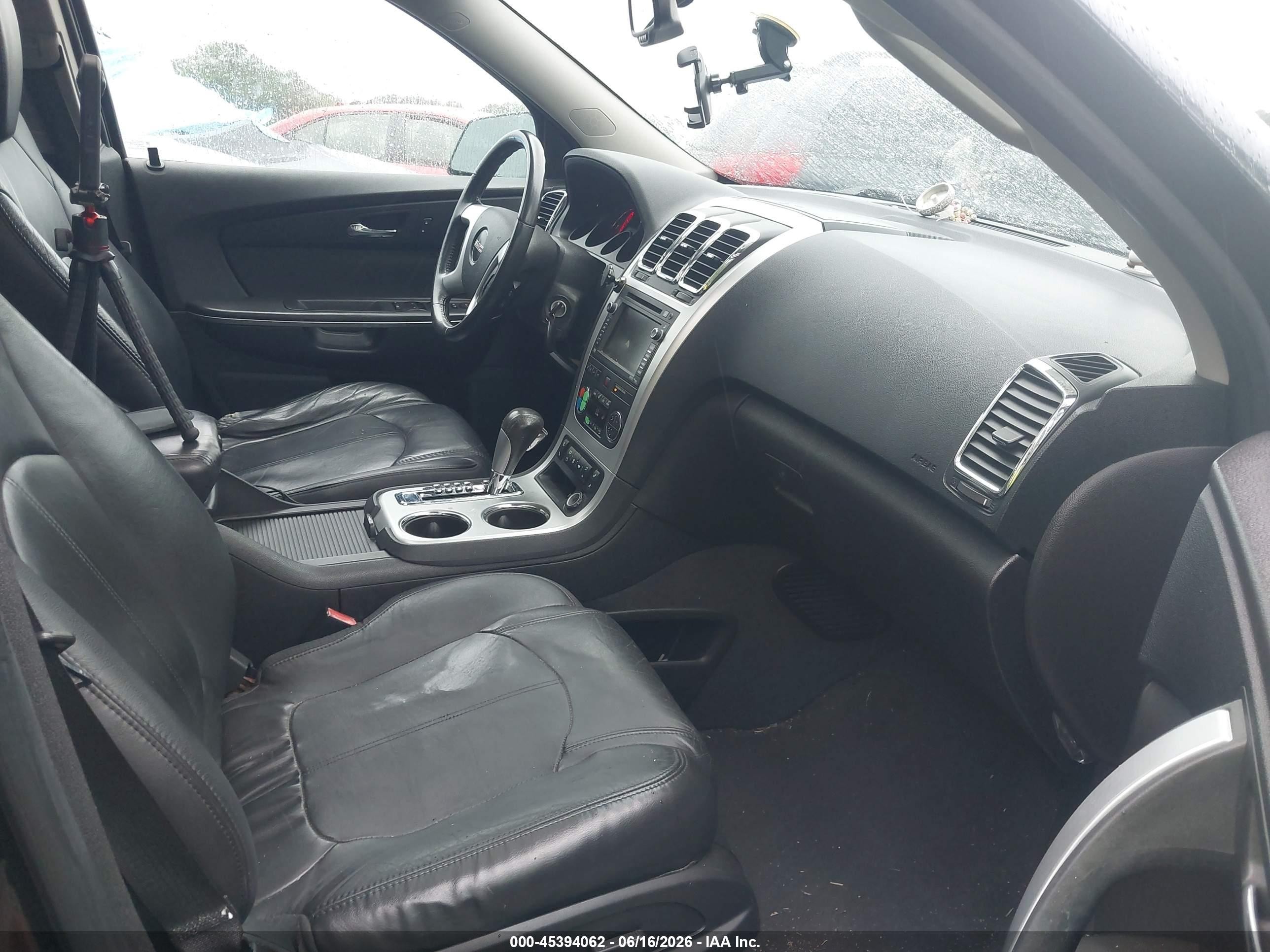 2010 Gmc Acadia Slt-1 Black vin: 1GKLRMED2AJ129394
