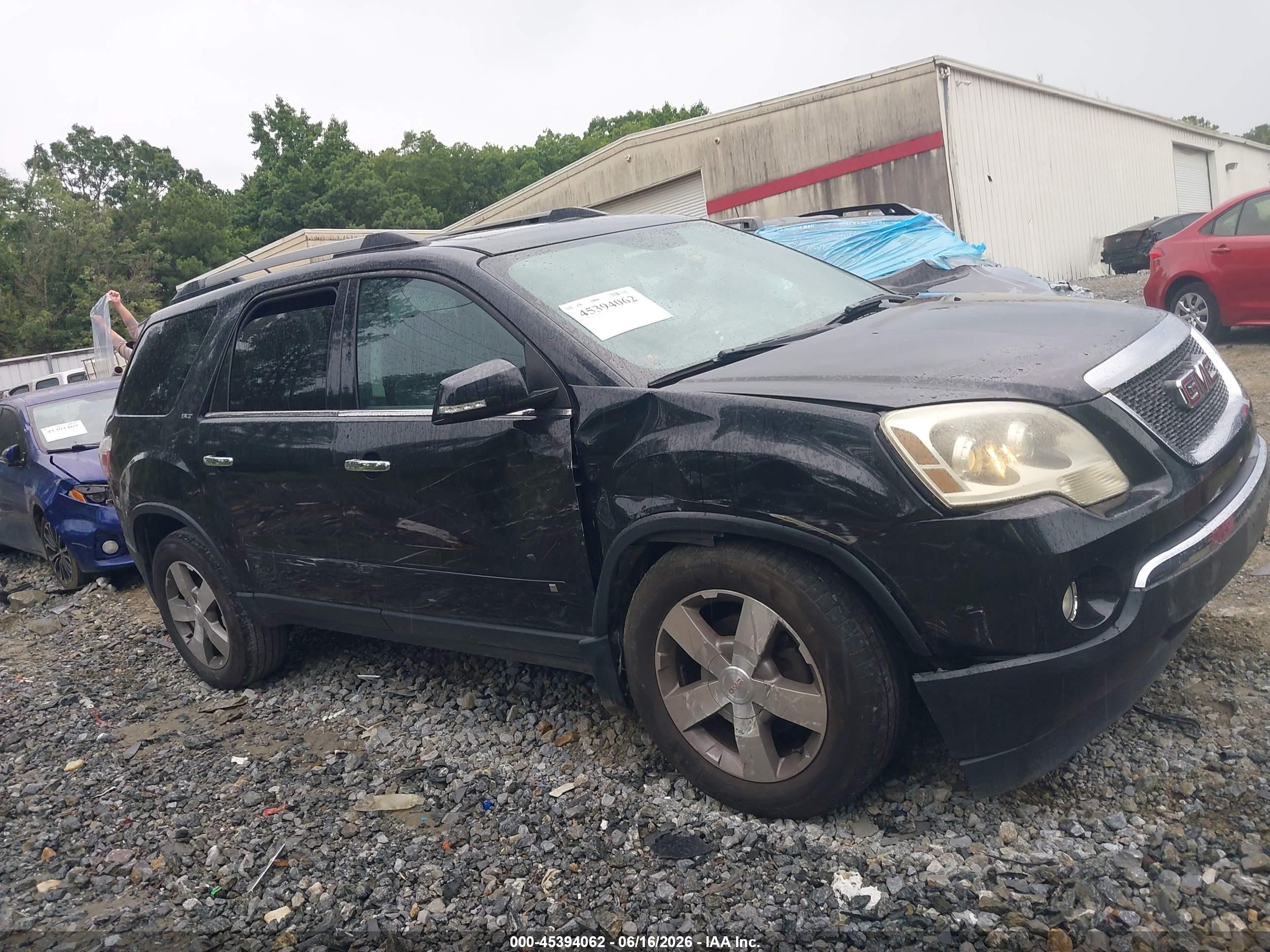 2010 Gmc Acadia Slt-1 Black vin: 1GKLRMED2AJ129394