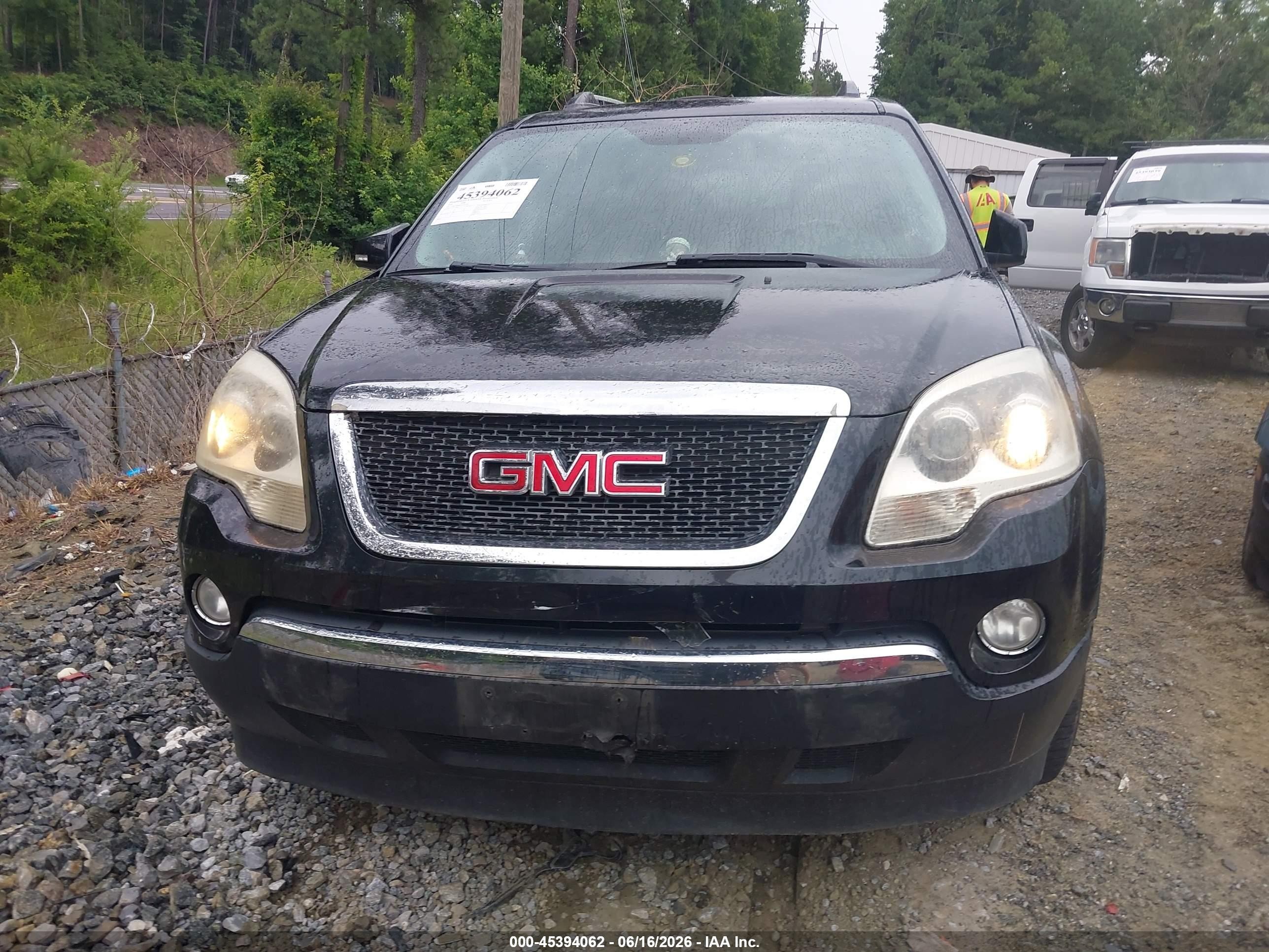 2010 Gmc Acadia Slt-1 Black vin: 1GKLRMED2AJ129394