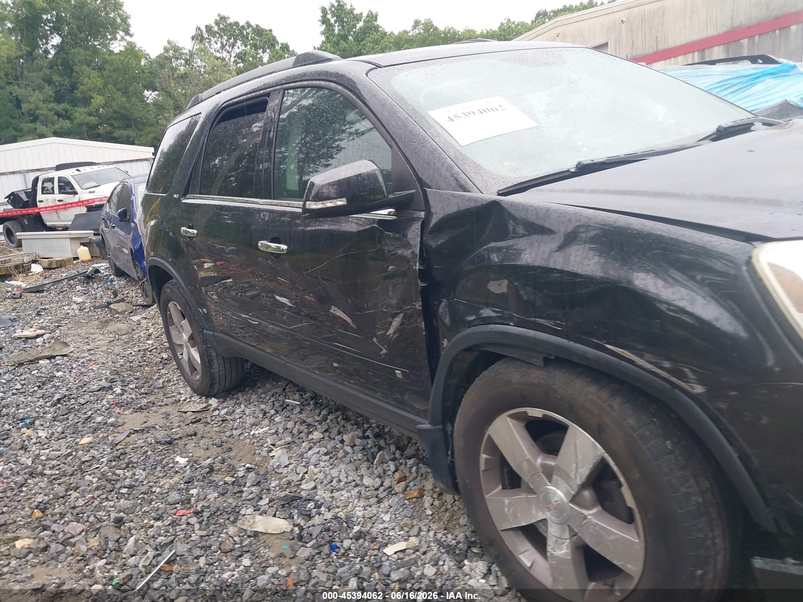 2010 Gmc Acadia Slt-1 Black vin: 1GKLRMED2AJ129394