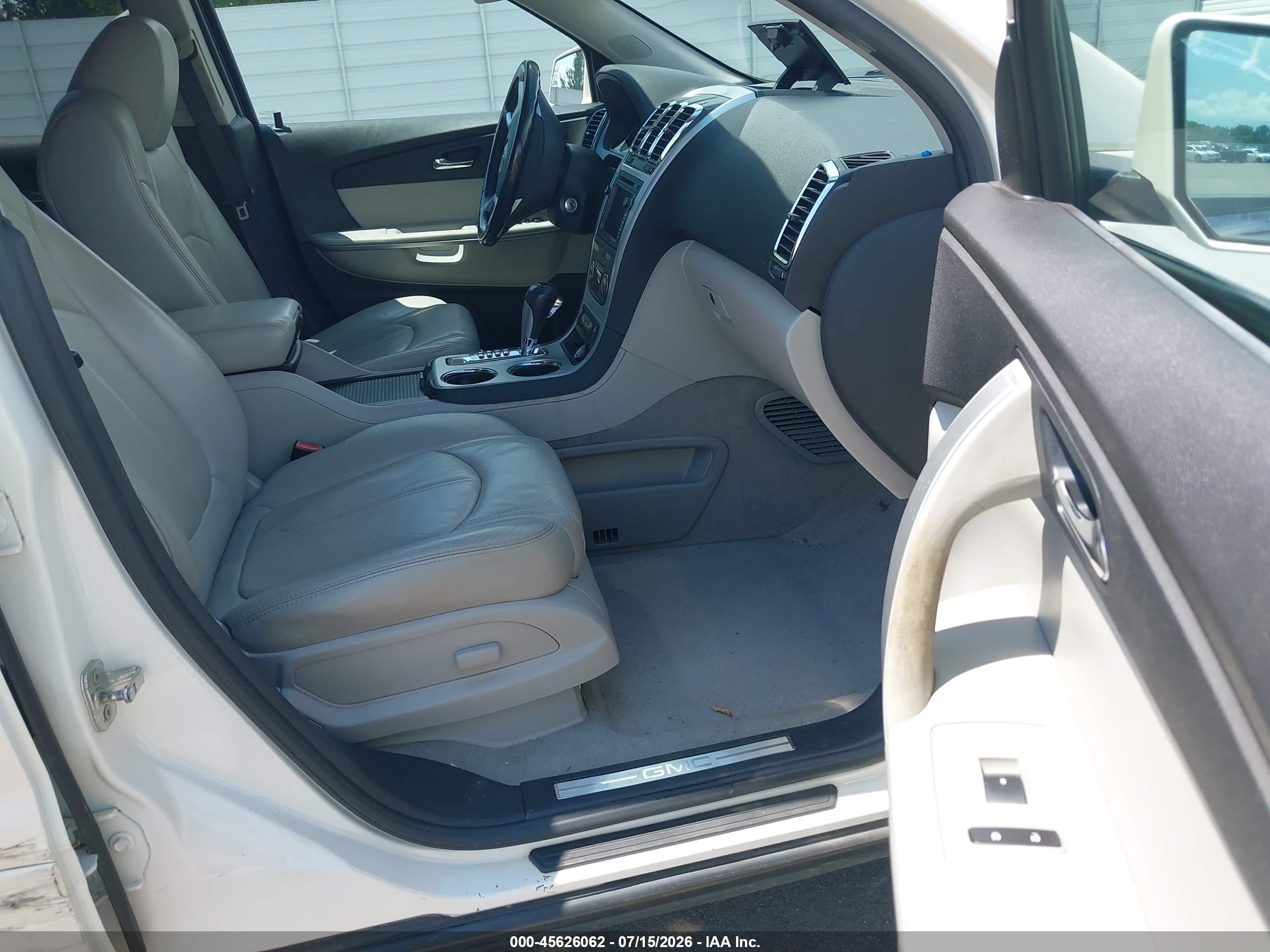 2010 Gmc Acadia Slt-1 White vin: 1GKLRMED5AJ123167