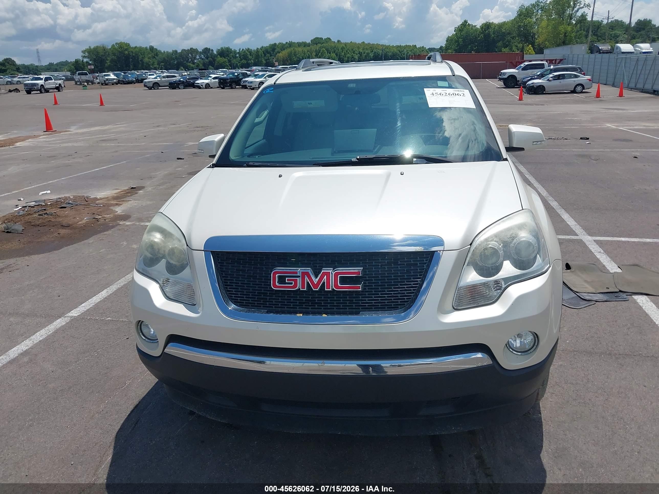 2010 Gmc Acadia Slt-1 White vin: 1GKLRMED5AJ123167