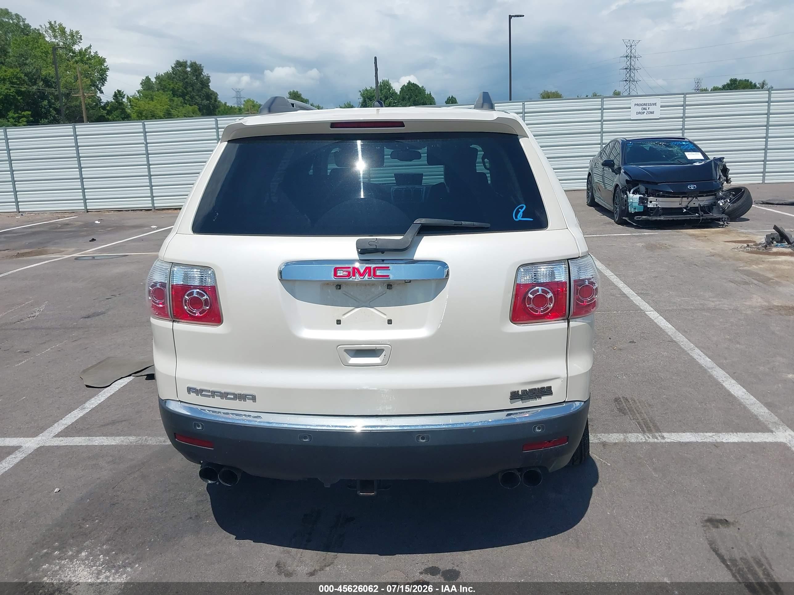 2010 Gmc Acadia Slt-1 White vin: 1GKLRMED5AJ123167