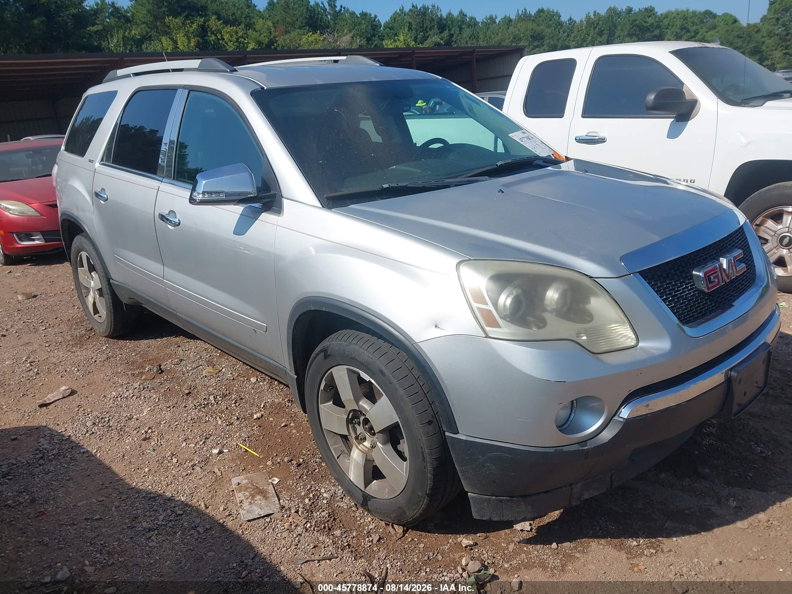 2010 Gmc Acadia Slt-1 Silver vin: 1GKLRMED5AJ261629