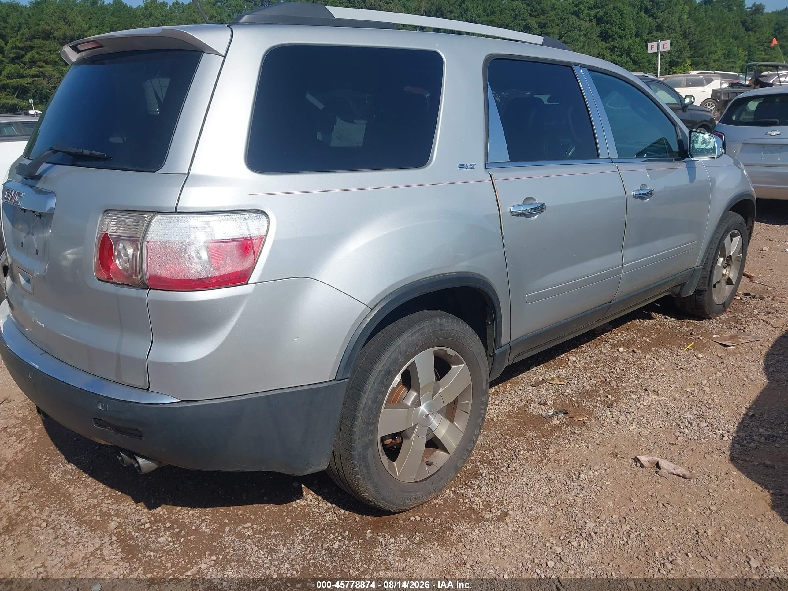 2010 Gmc Acadia Slt-1 Silver vin: 1GKLRMED5AJ261629