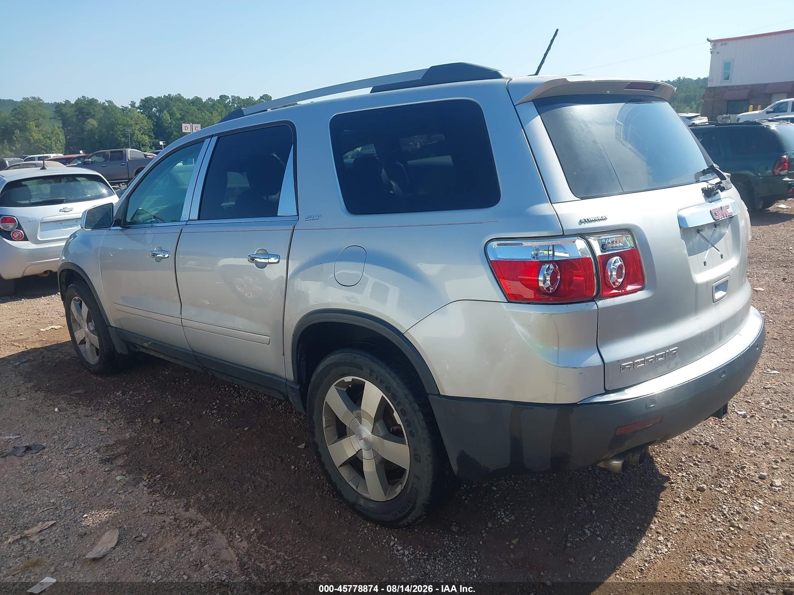 2010 Gmc Acadia Slt-1 Silver vin: 1GKLRMED5AJ261629