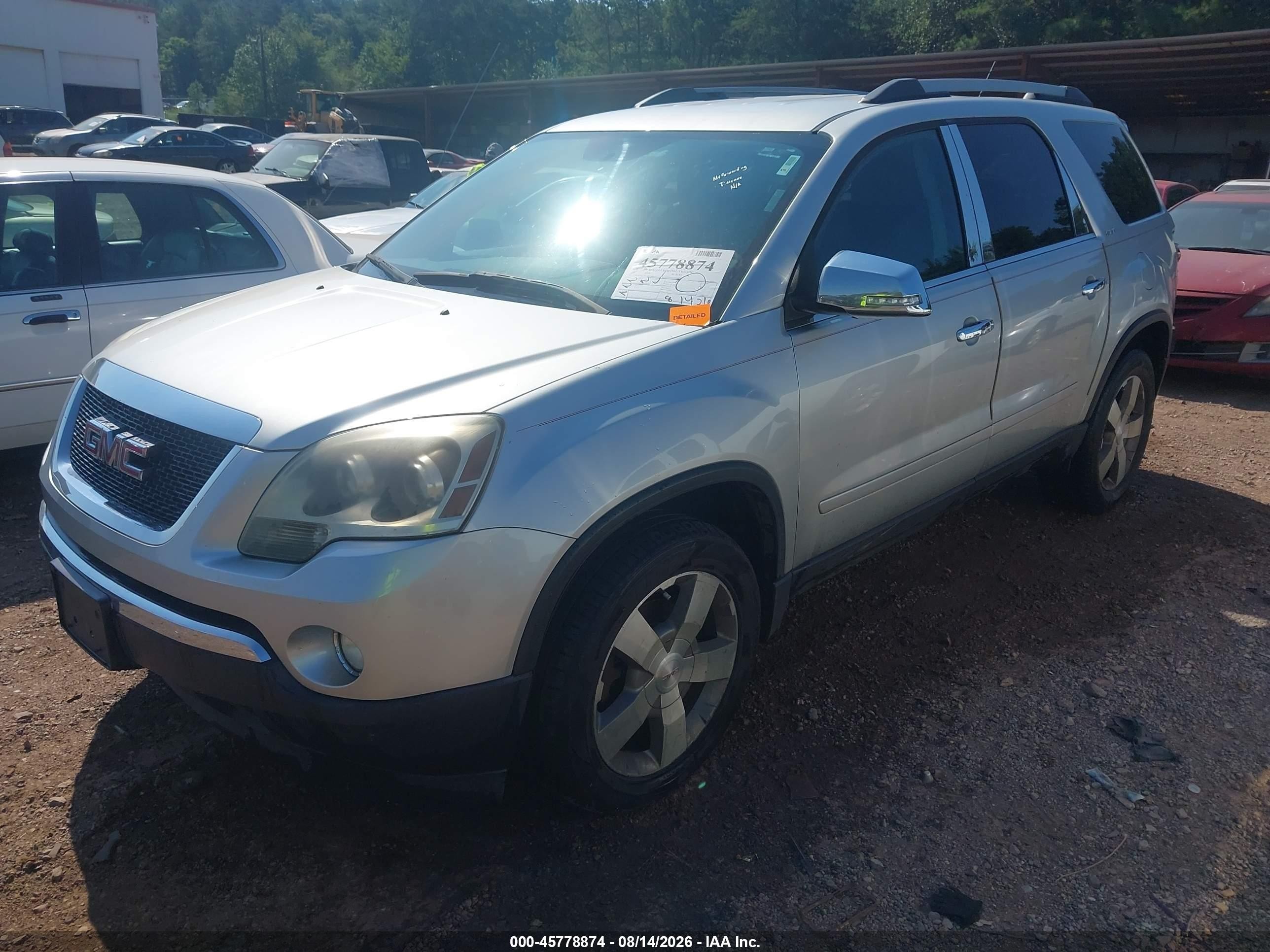 2010 Gmc Acadia Slt-1 Silver vin: 1GKLRMED5AJ261629