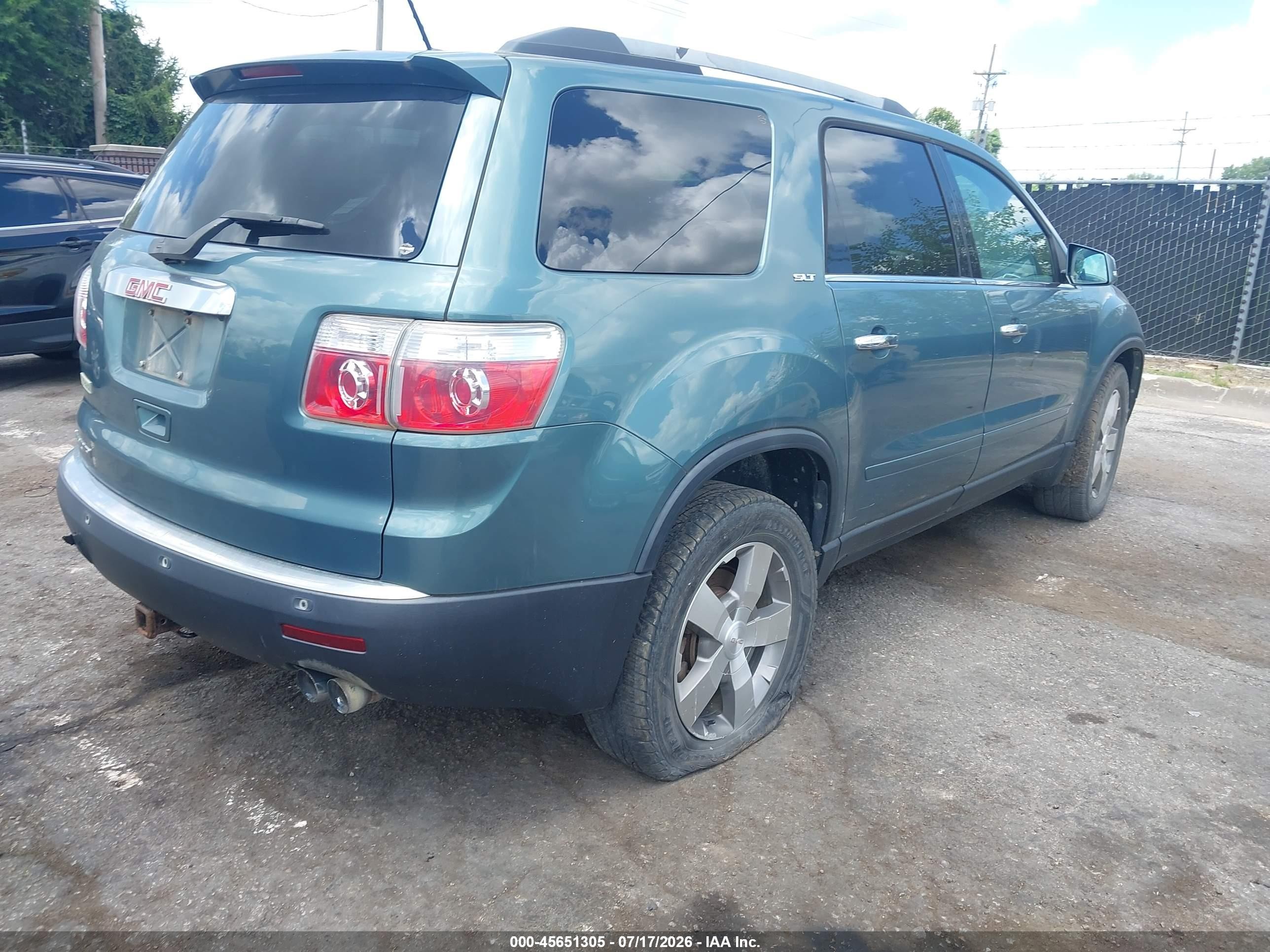 2010 Gmc Acadia Slt-1 Light Blue vin: 1GKLRMED6AJ108239