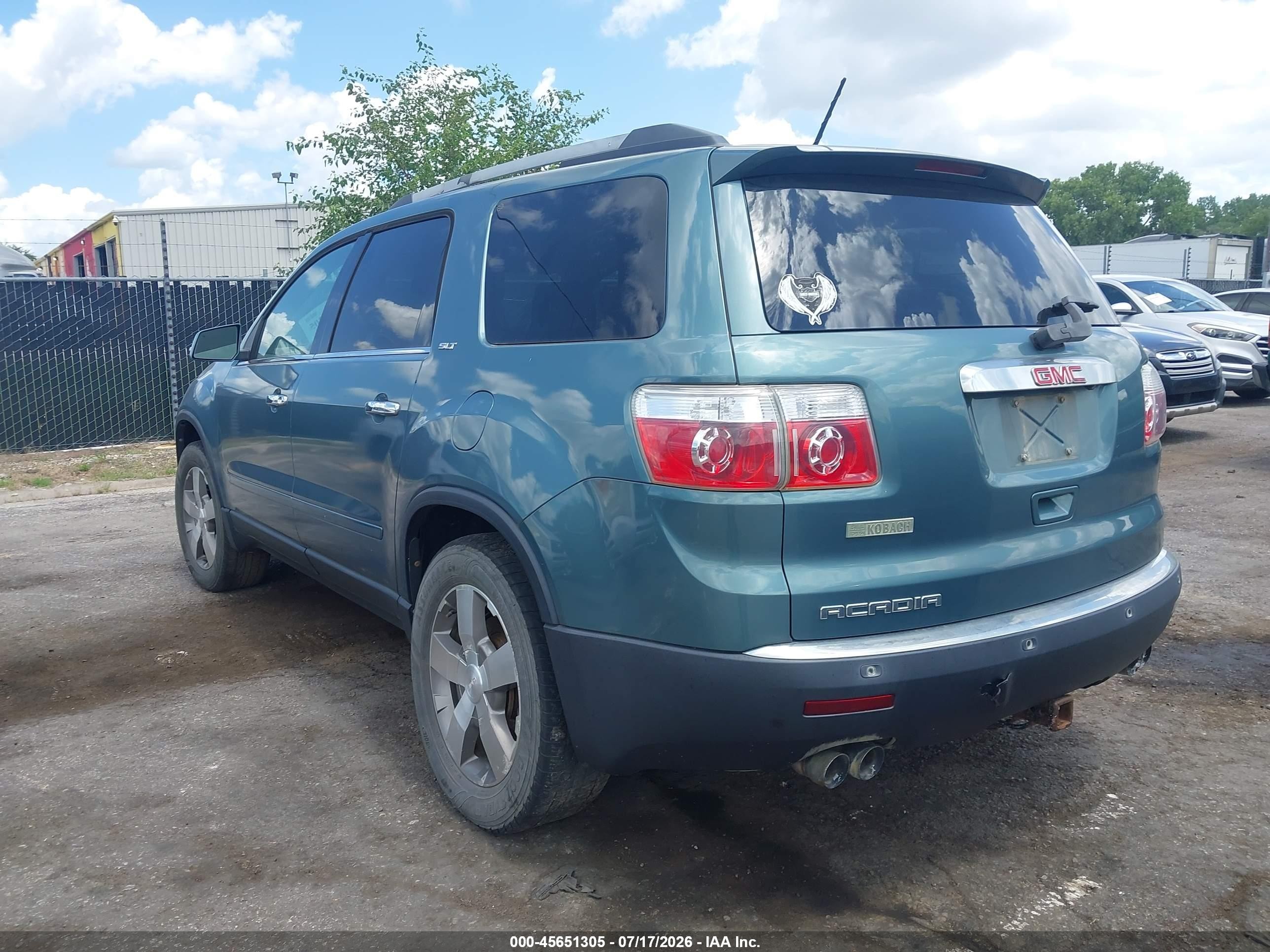 2010 Gmc Acadia Slt-1 Light Blue vin: 1GKLRMED6AJ108239