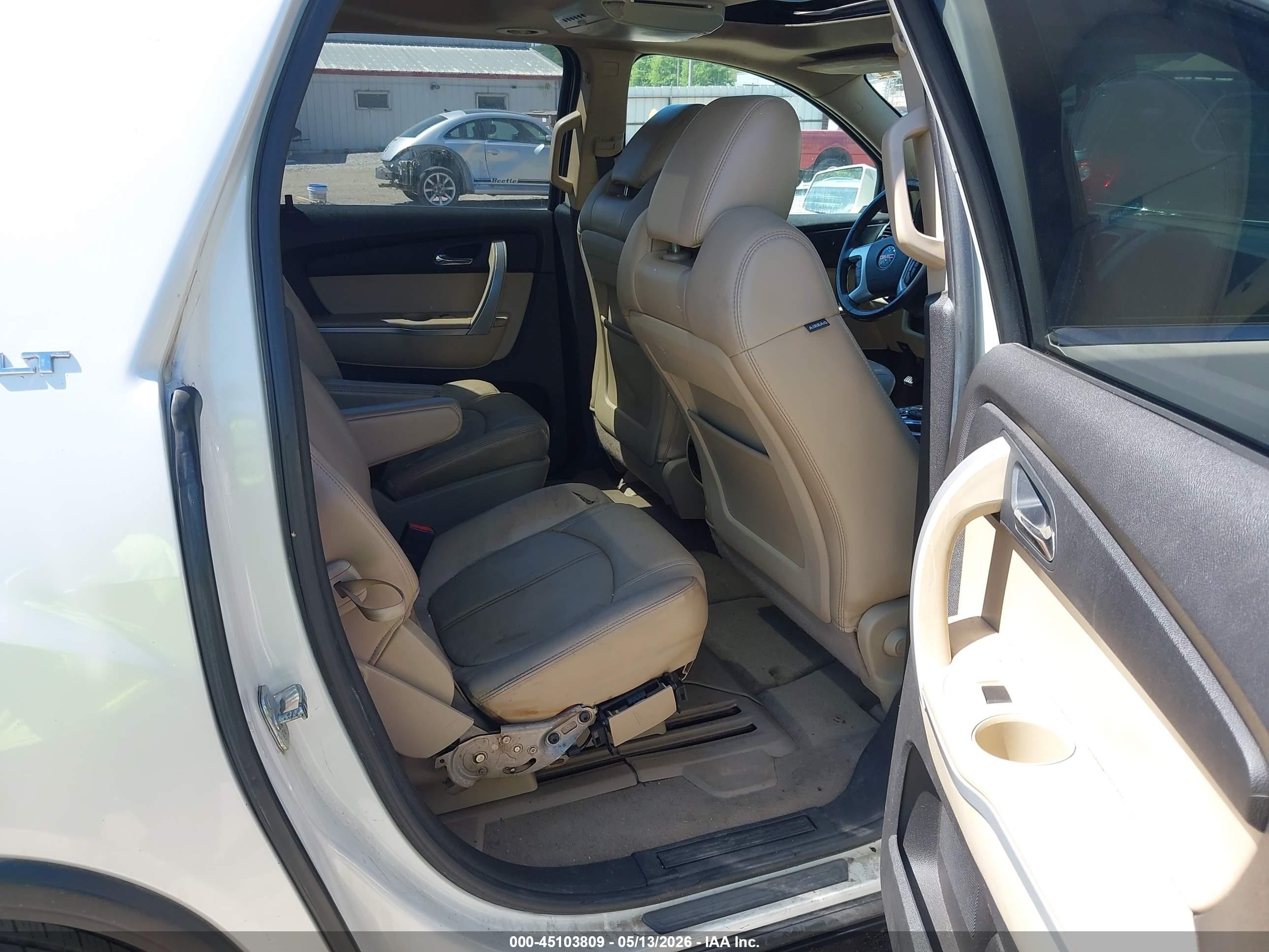 2010 Gmc Acadia Slt-1 White vin: 1GKLRMED7AJ257551
