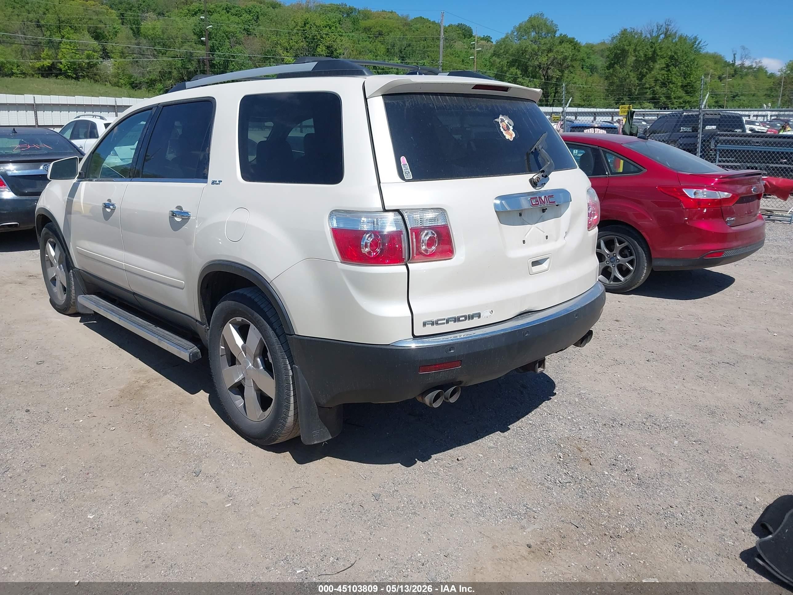 2010 Gmc Acadia Slt-1 White vin: 1GKLRMED7AJ257551