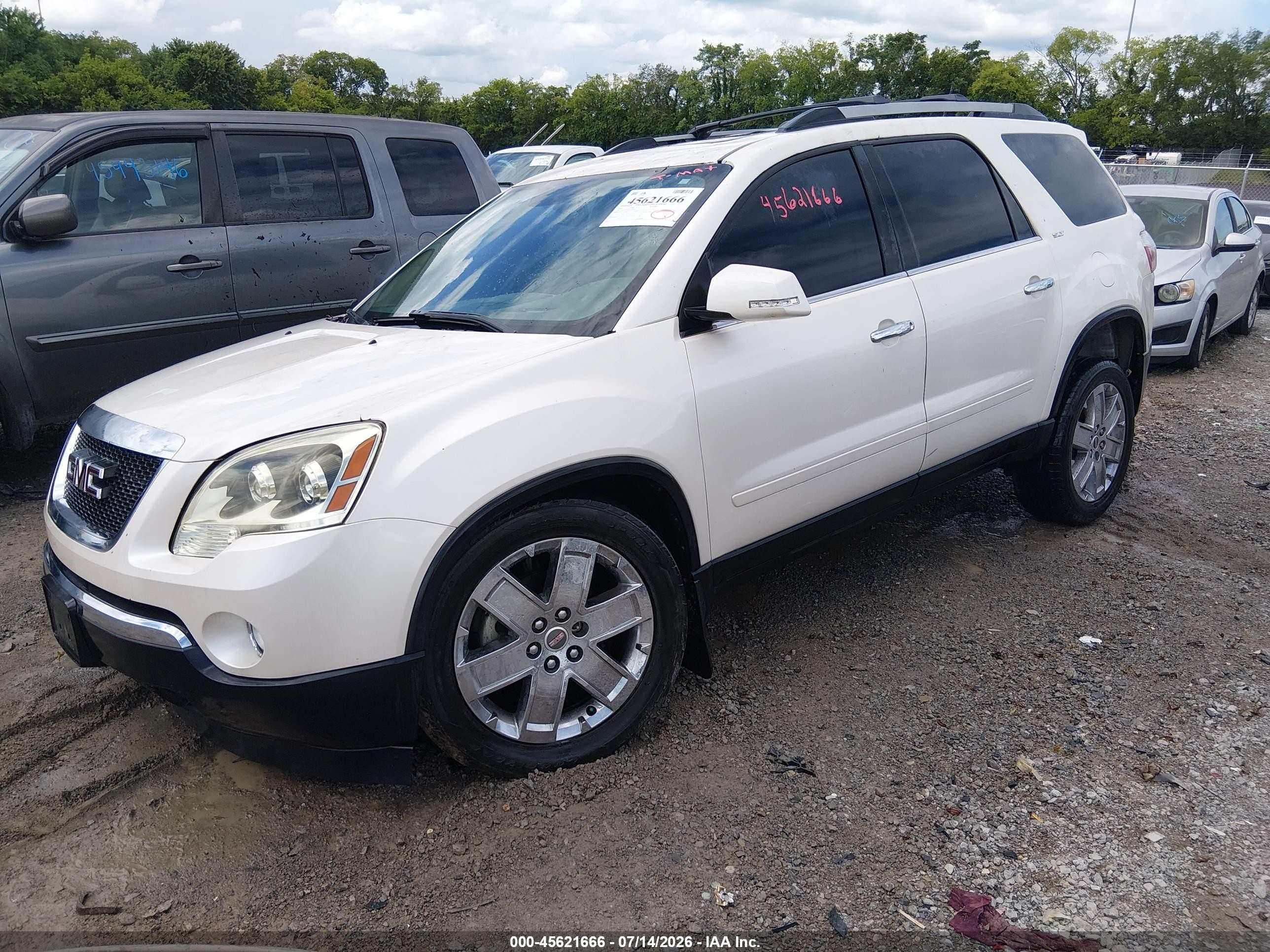 2010 Gmc Acadia Slt-2 White vin: 1GKLRNED3AJ211883