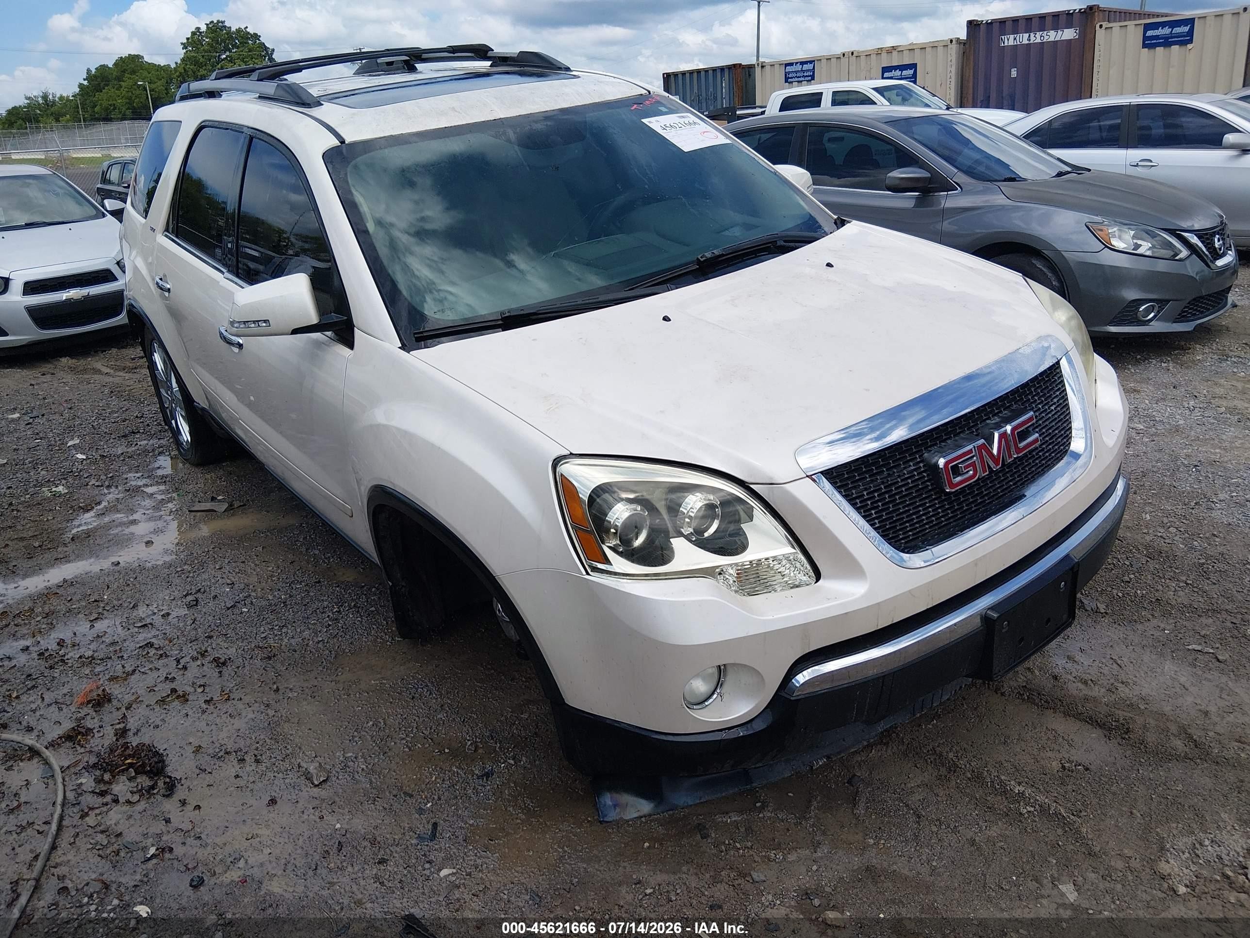 2010 Gmc Acadia Slt-2 White vin: 1GKLRNED3AJ211883