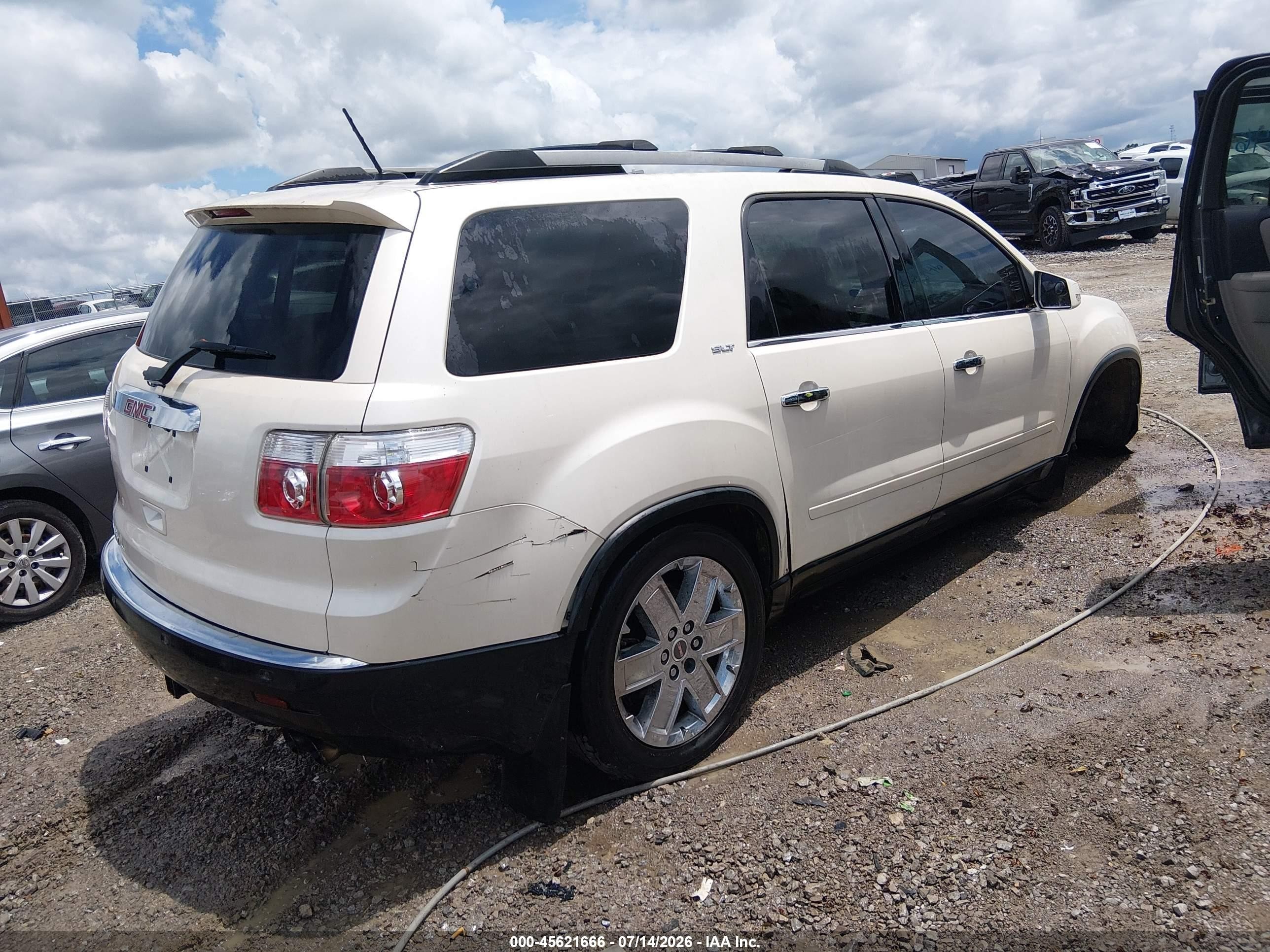 2010 Gmc Acadia Slt-2 White vin: 1GKLRNED3AJ211883