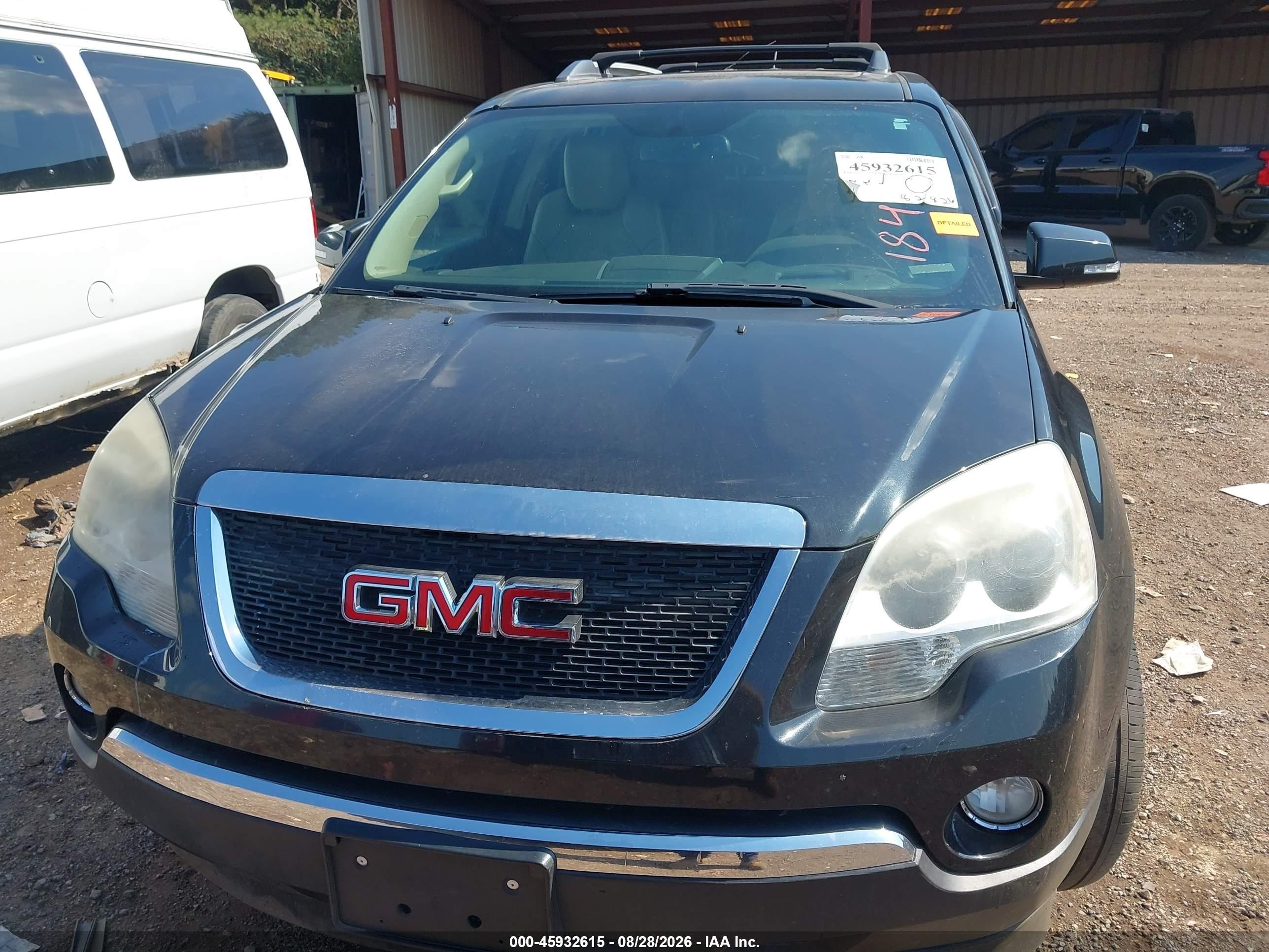 2010 Gmc Acadia Slt-2 Black vin: 1GKLRNED4AJ184712