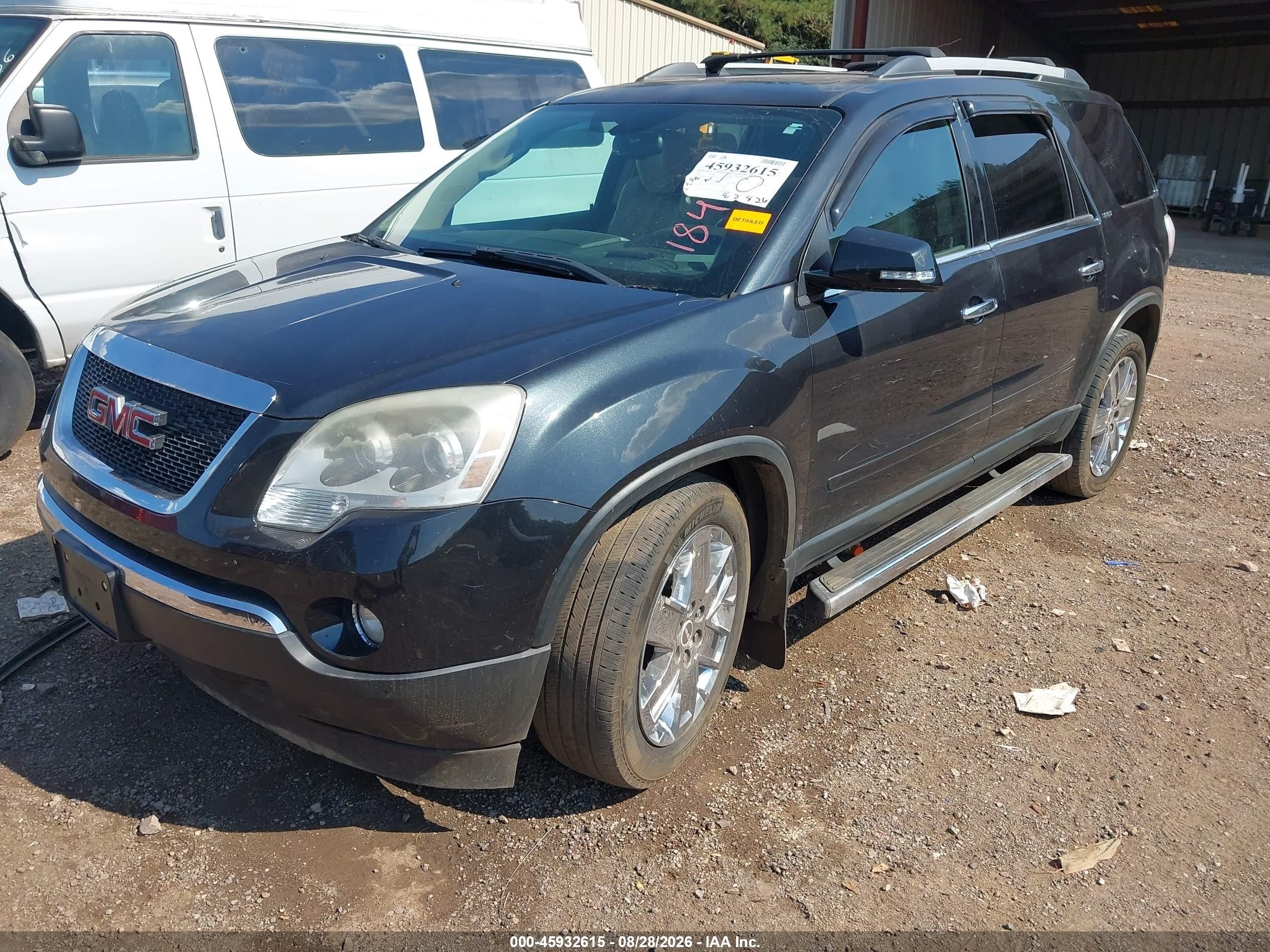 2010 Gmc Acadia Slt-2 Black vin: 1GKLRNED4AJ184712