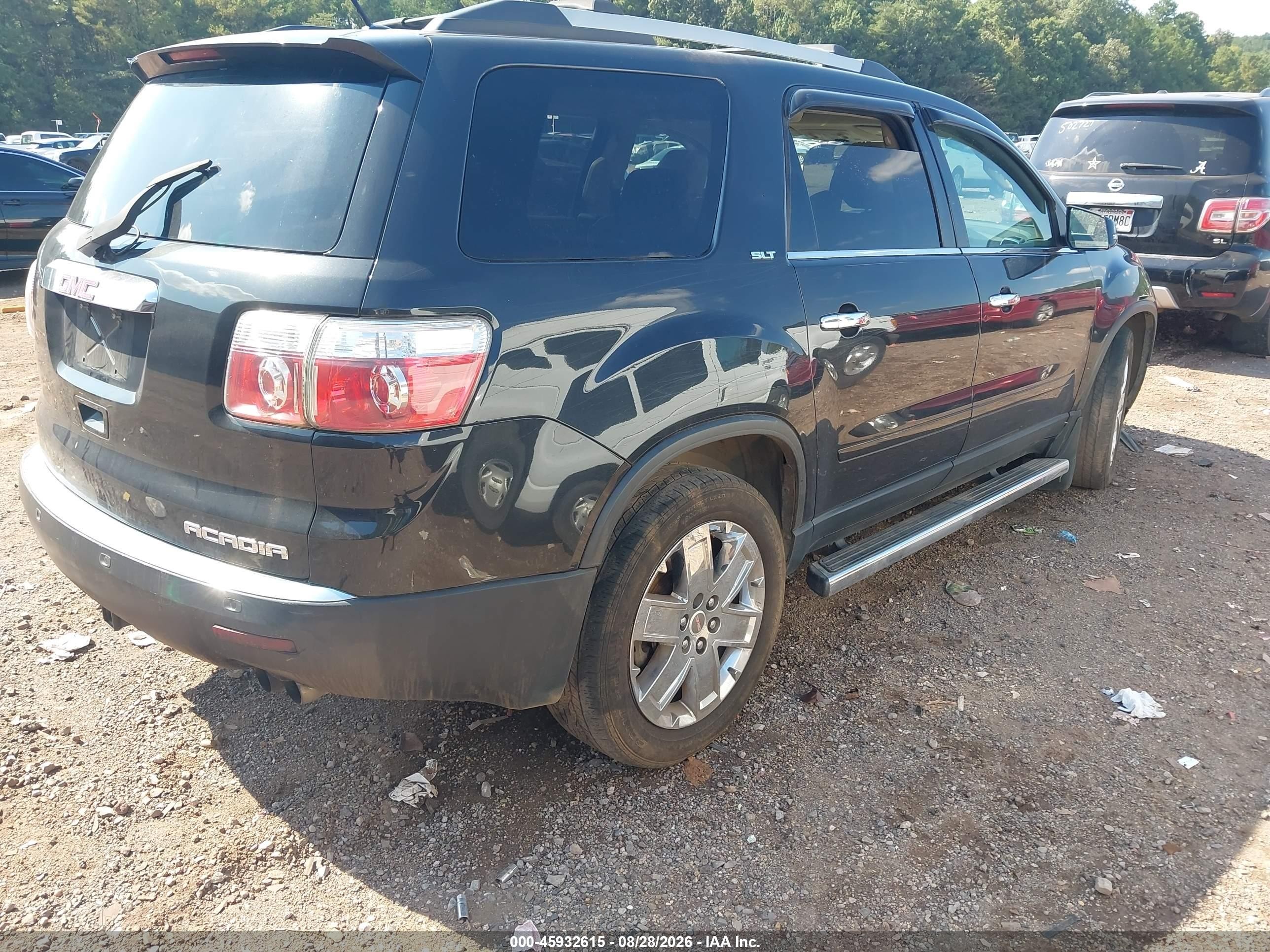 2010 Gmc Acadia Slt-2 Black vin: 1GKLRNED4AJ184712