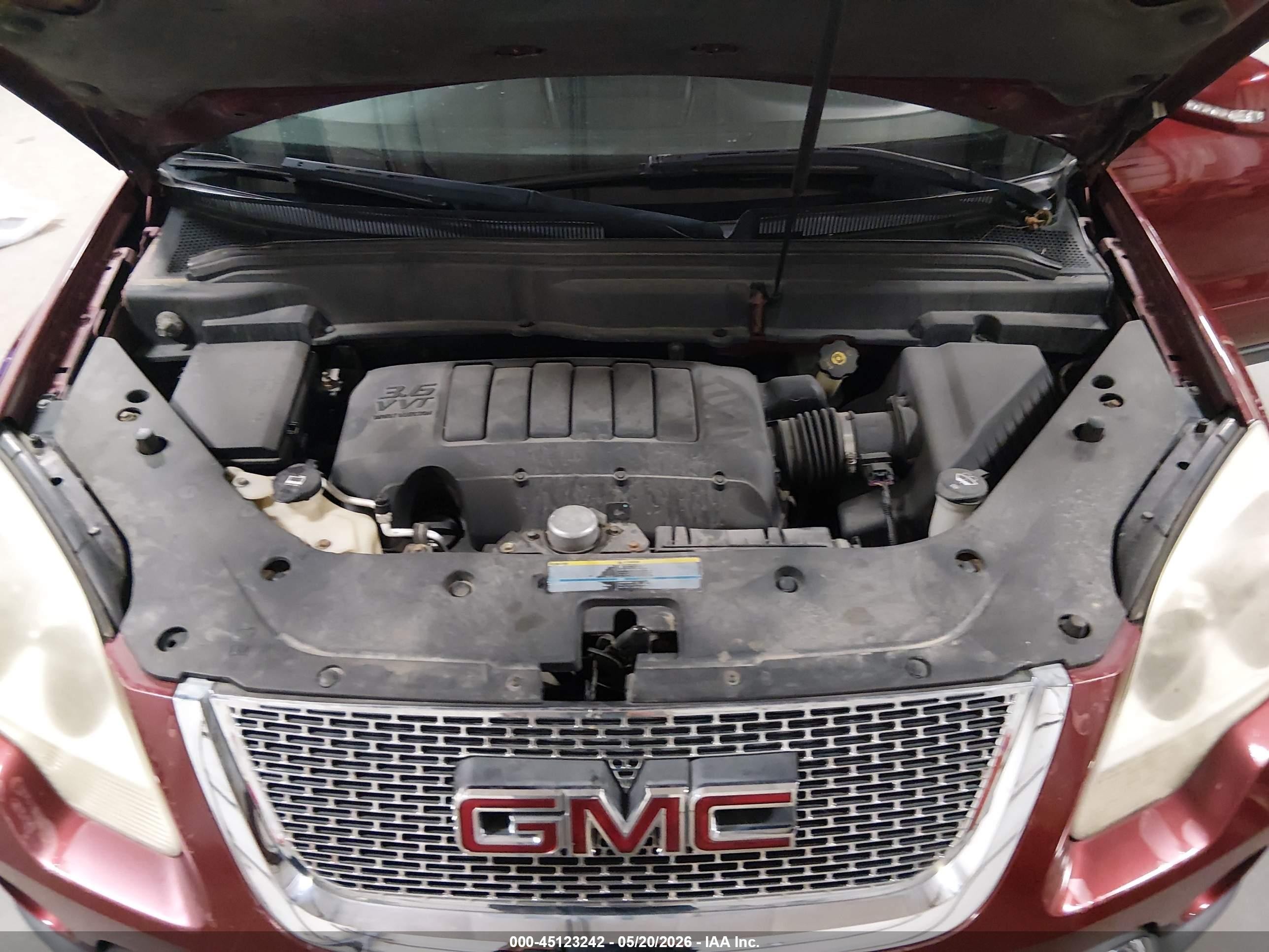 2010 Gmc Acadia Slt-2 Red vin: 1GKLRNED6AJ123426
